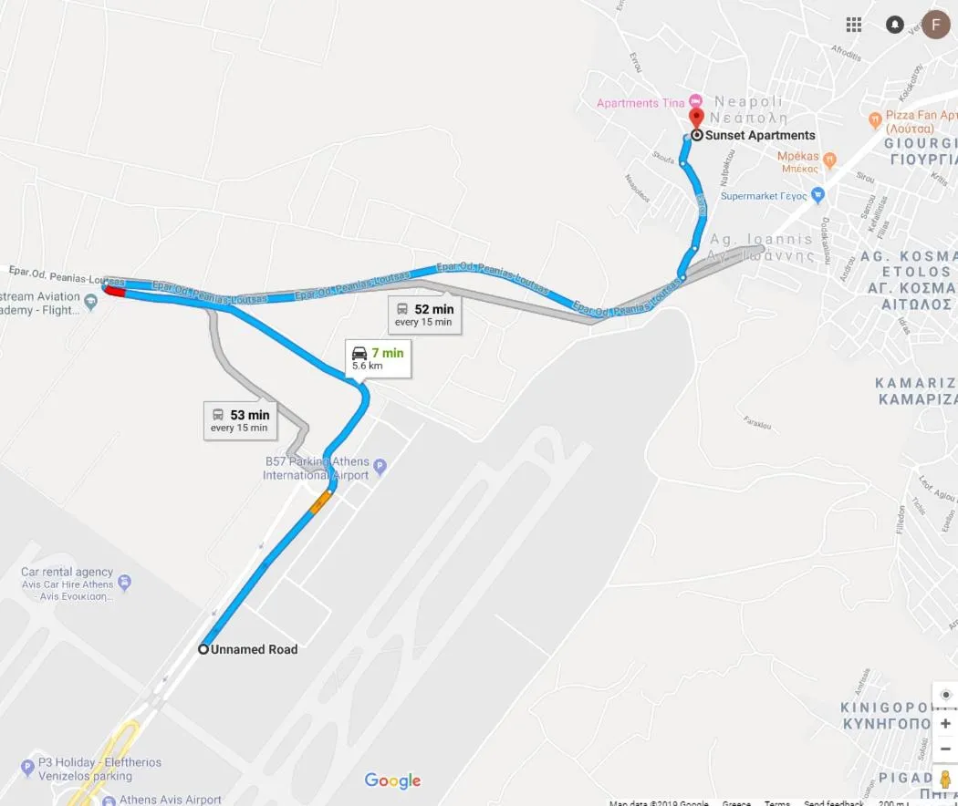 Bird's eye view in ATH Airport Suites Free Shuttle From And To Athens Airport