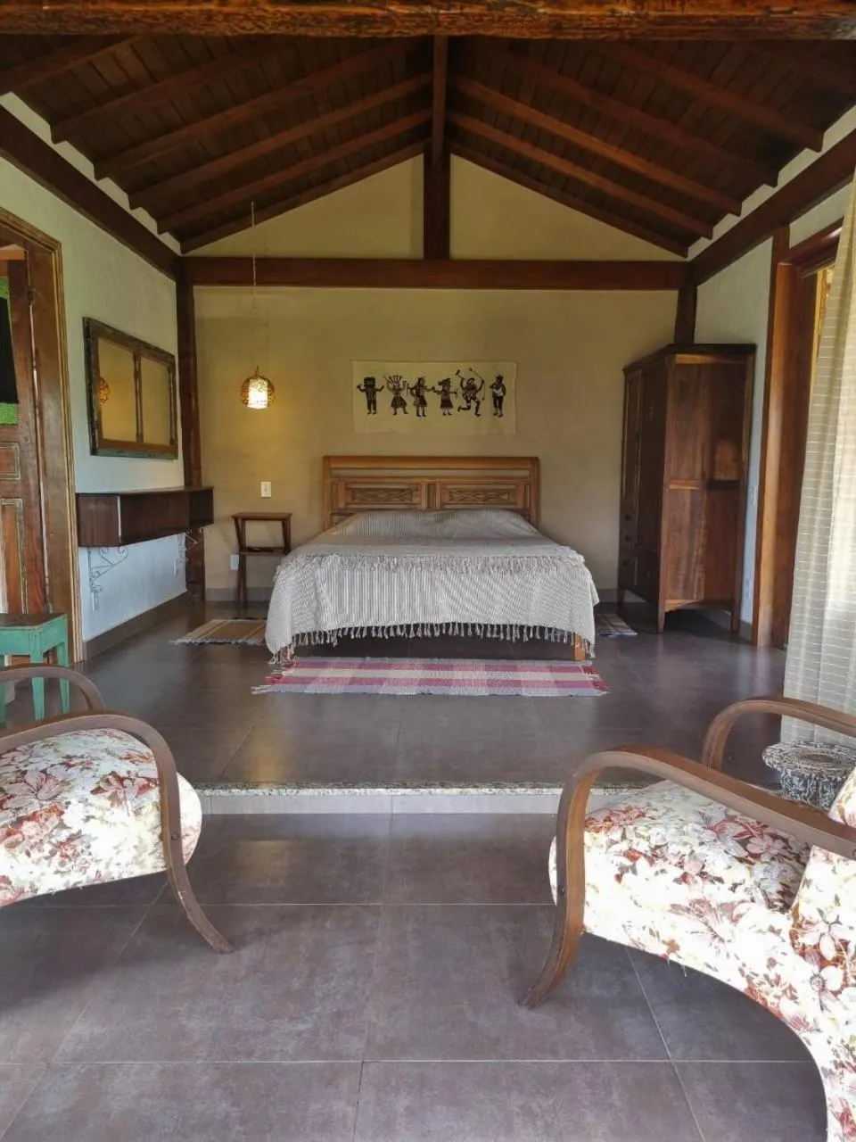 Bed in Pousada Serra da Paz