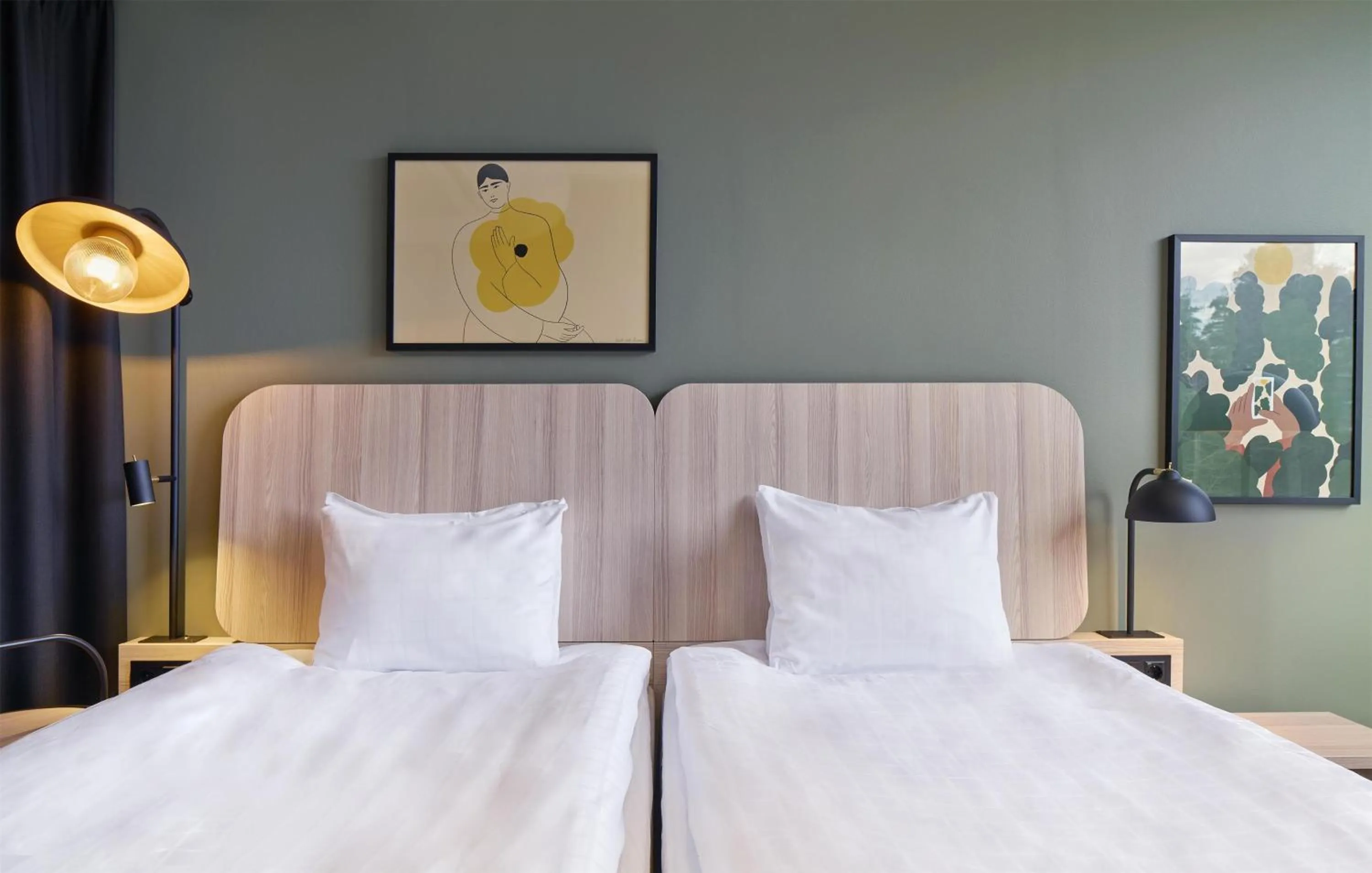 Bedroom, Bed in Scandic Alvik