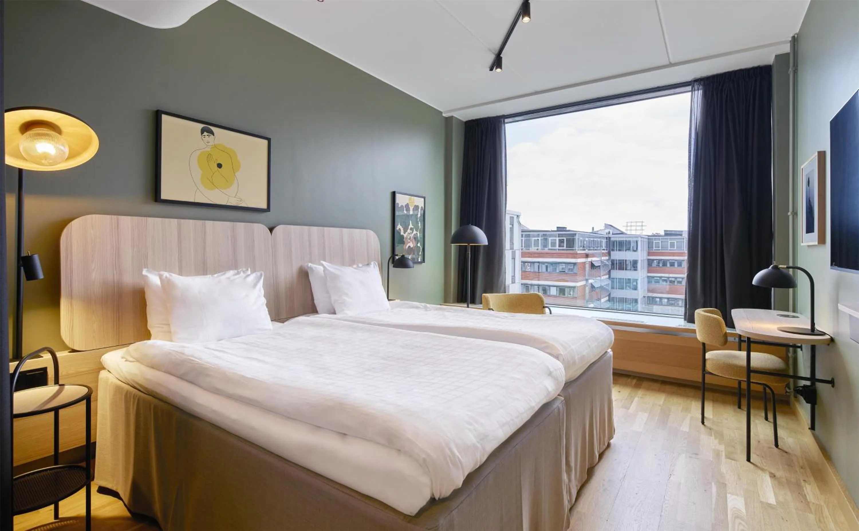 Bedroom, Bed in Scandic Alvik