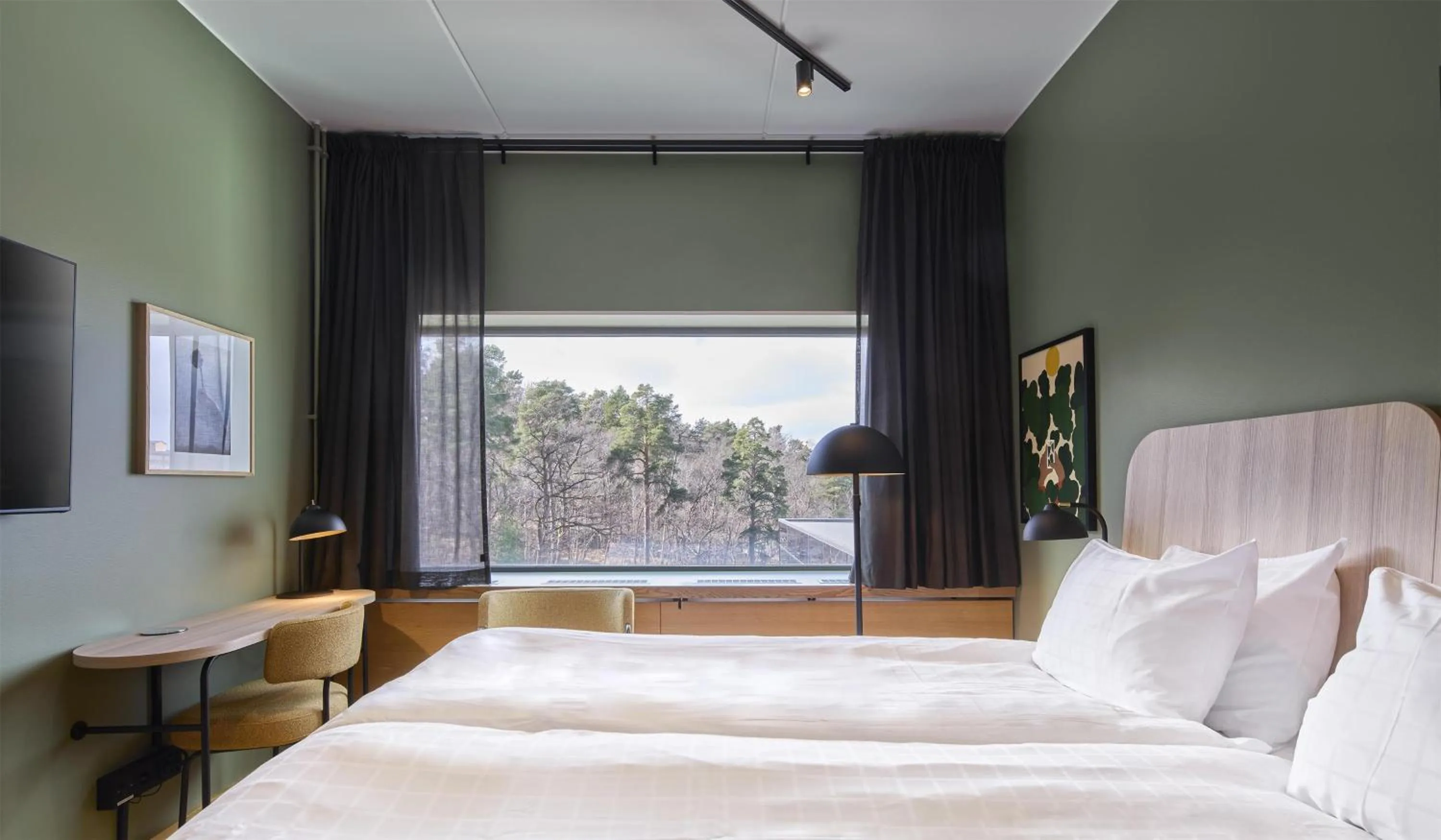 Bedroom, Bed in Scandic Alvik