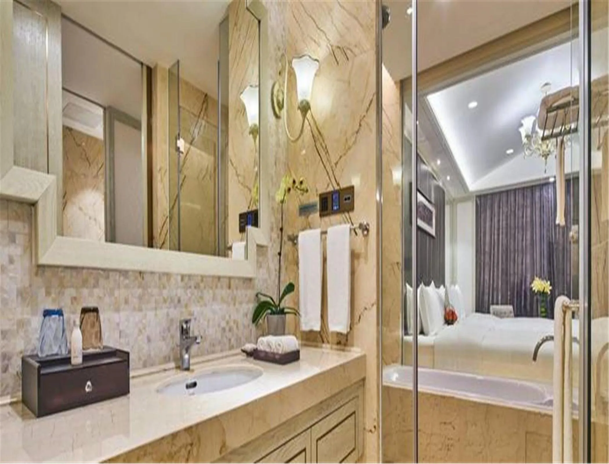 Bed in Wanda Realm Xiamen North Bay