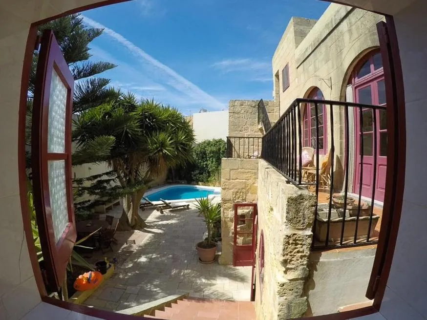 Pool view in Shanti Ghar Gozo