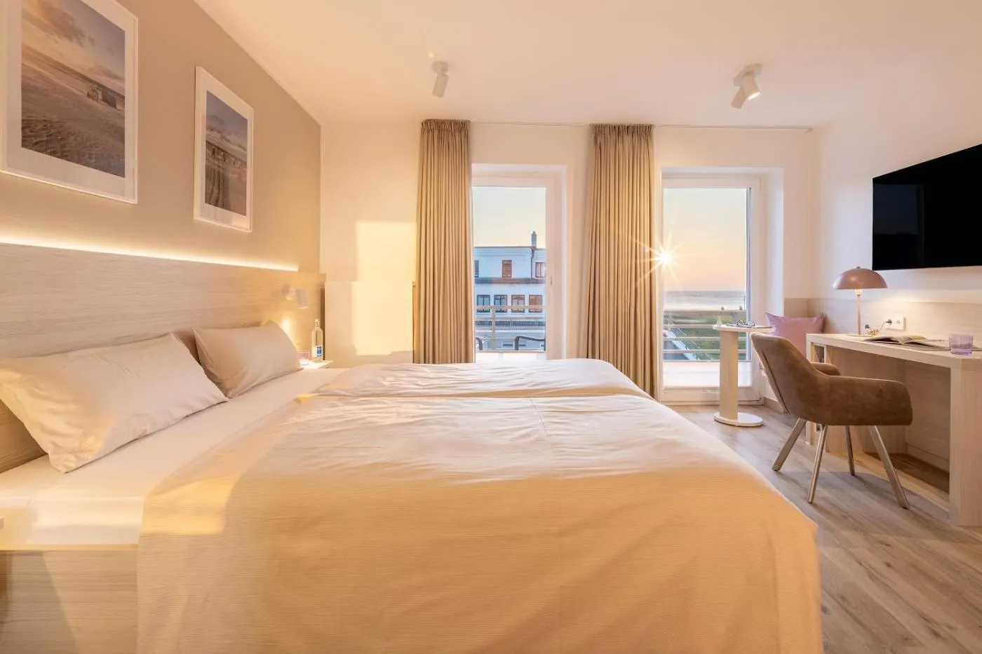 Bed in Hotel Stranddistel