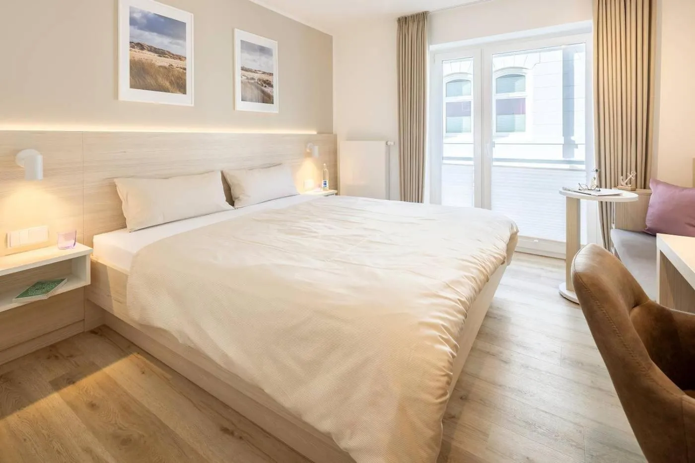 Bed in Hotel Stranddistel