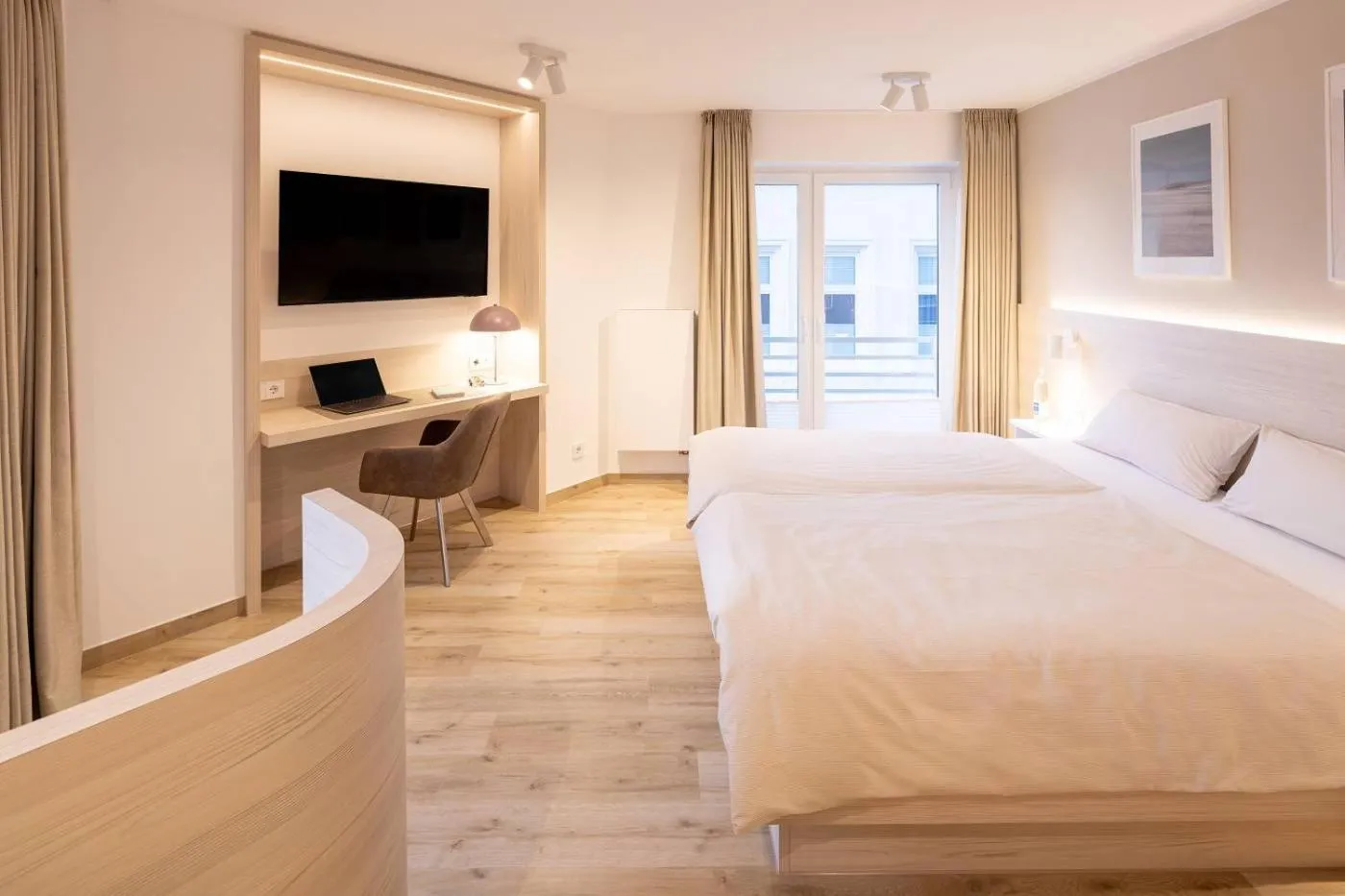 Bed in Hotel Stranddistel