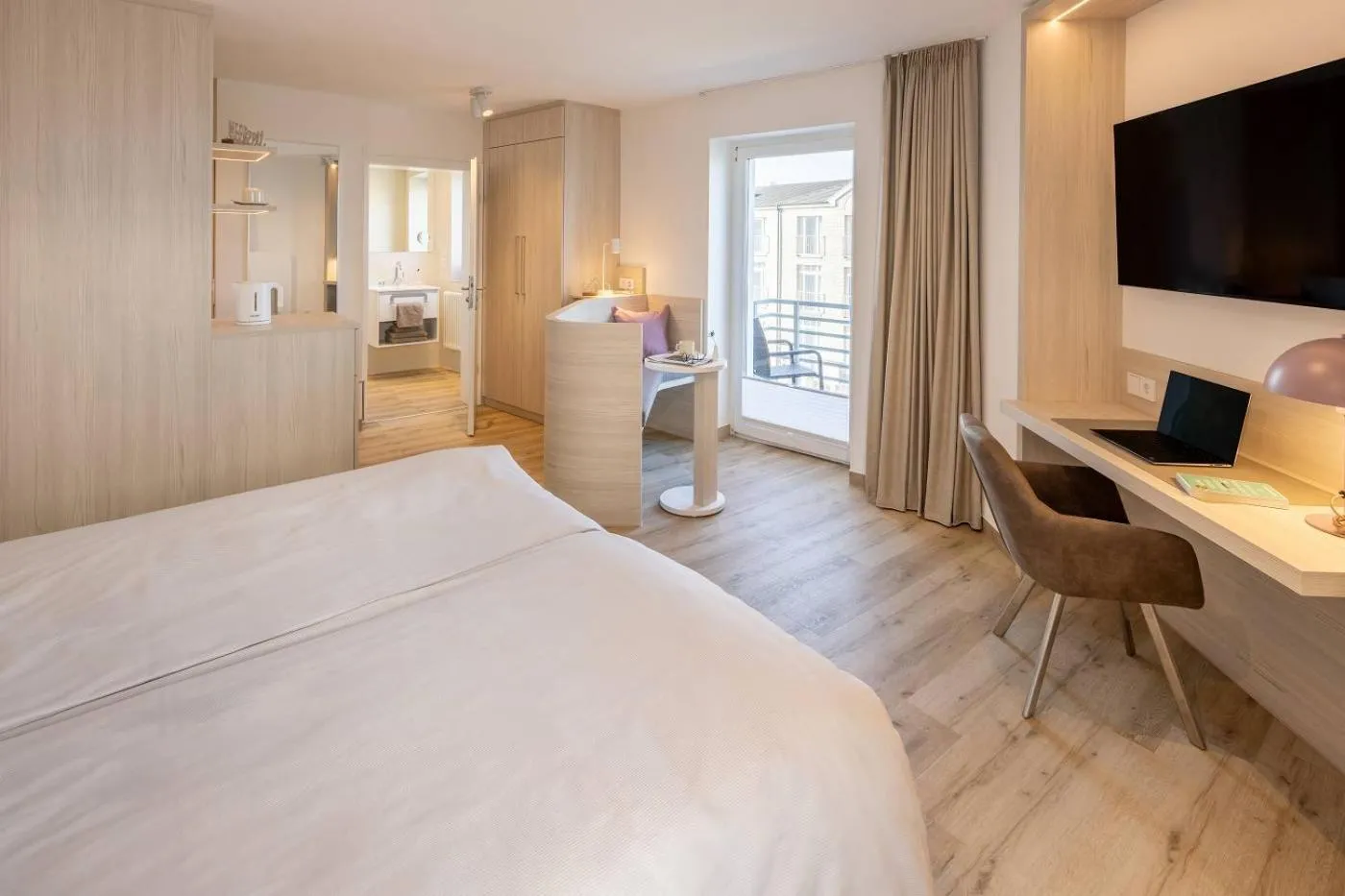 Bed in Hotel Stranddistel