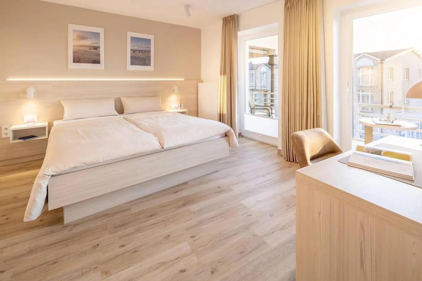 Bed in Hotel Stranddistel