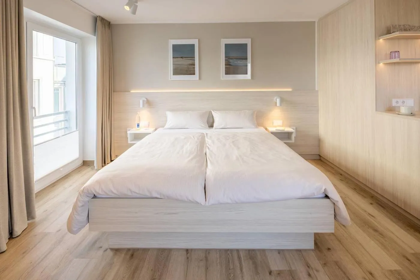 Bed in Hotel Stranddistel