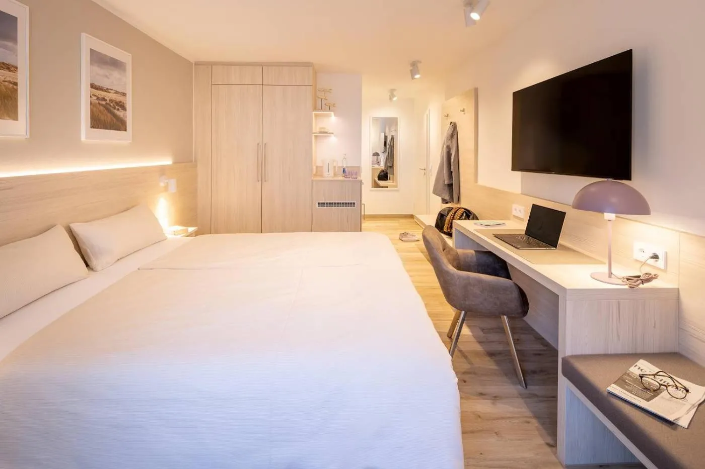 Bed in Hotel Stranddistel