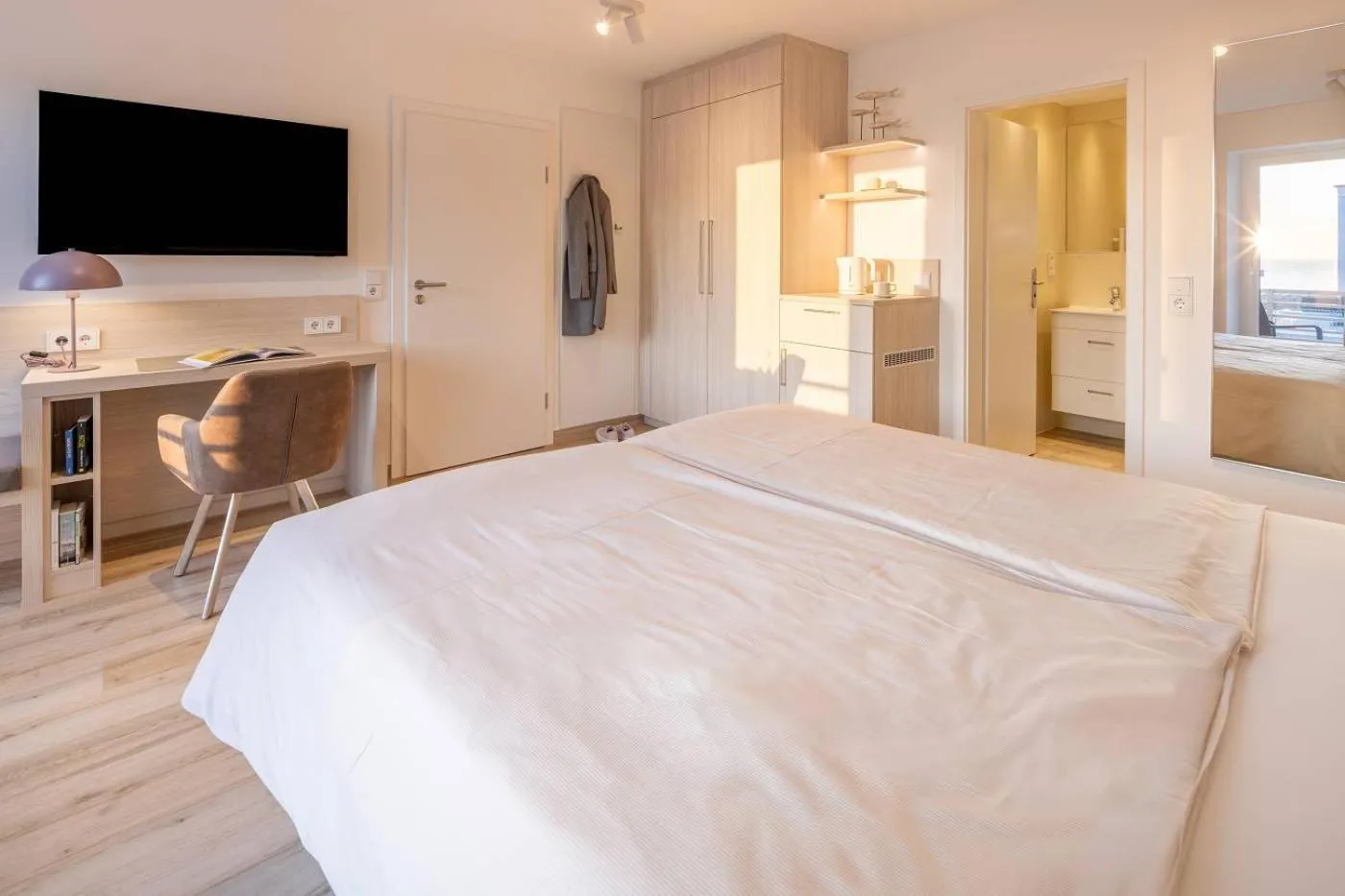 Bed in Hotel Stranddistel