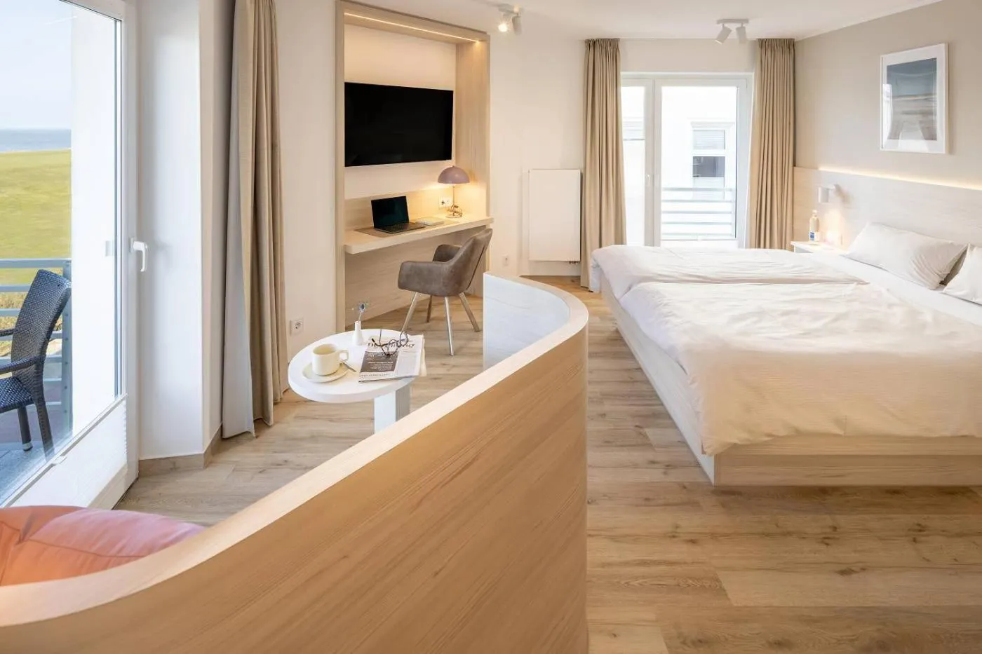 Bed in Hotel Stranddistel