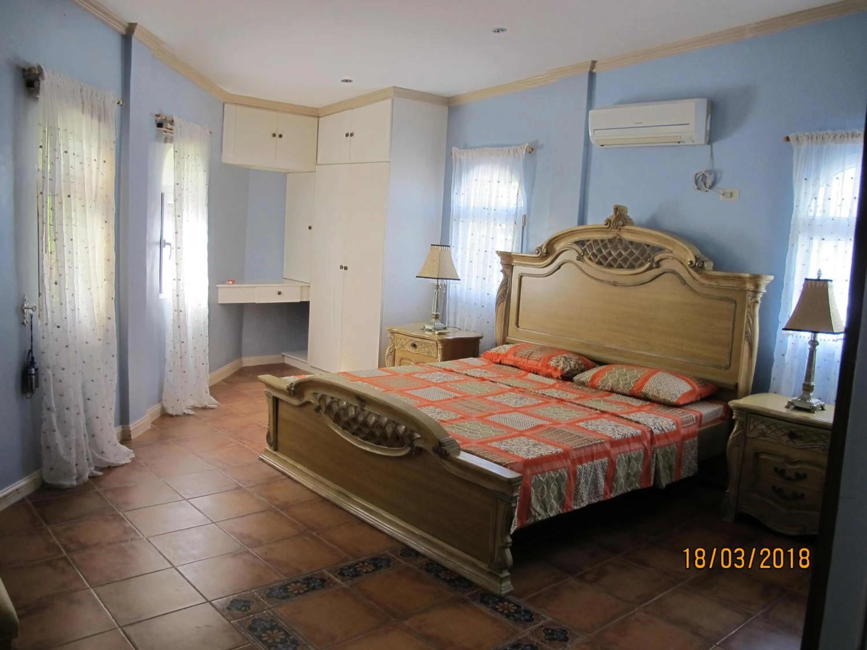 Bed in Cabilao Sunset Dive & Beach Resort