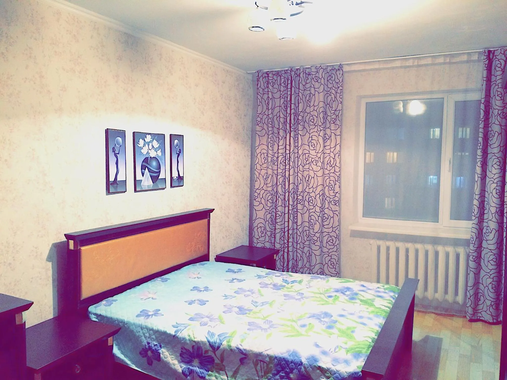 View (from property/room), Bed in Apartments on Q. Batyr 40