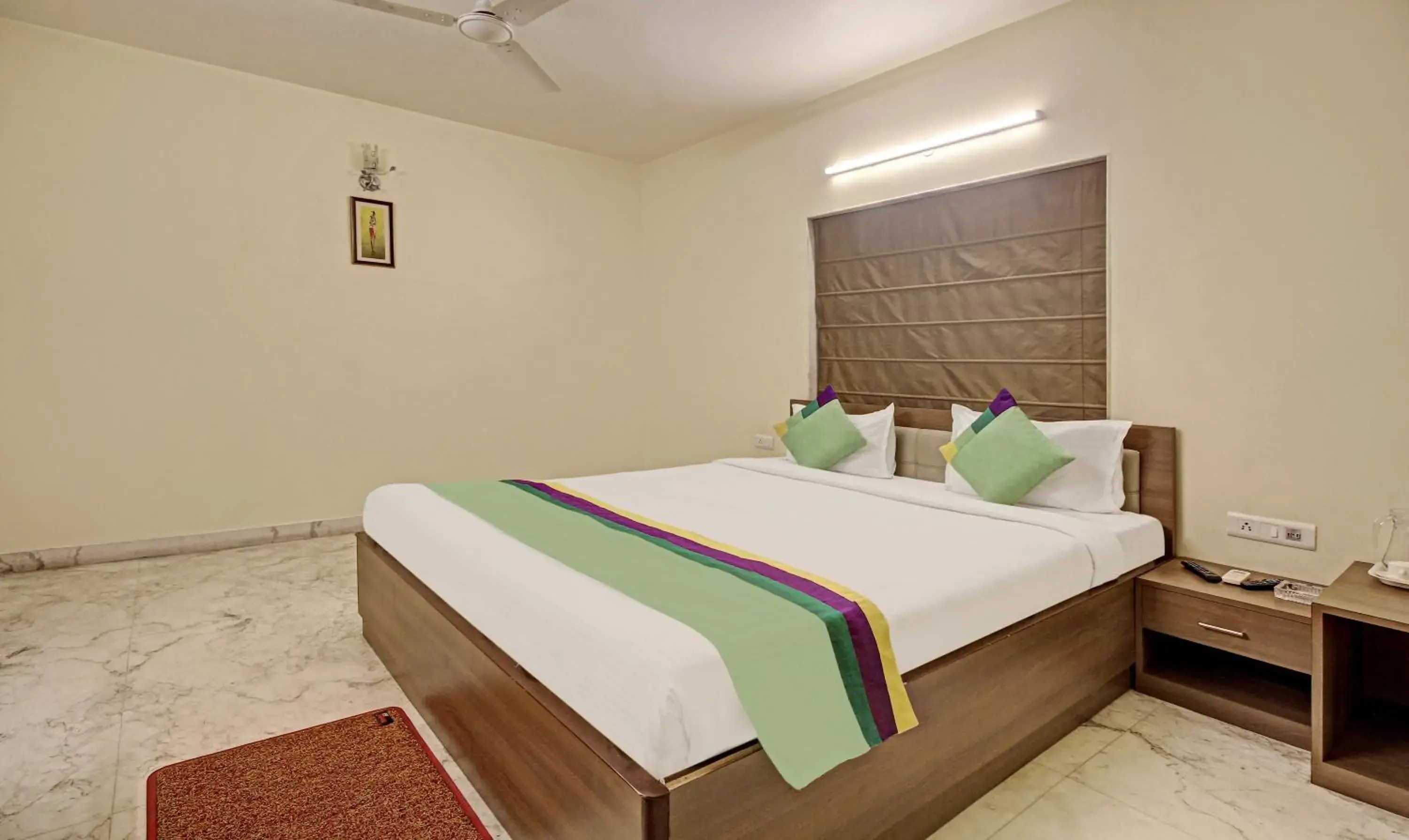 Bedroom, Bed in Treebo Sreemaa Newtown Near Biswa Bangla Gate Bedroom, Bed in Treebo Sreemaa Newtown Near Biswa Bangla Gate