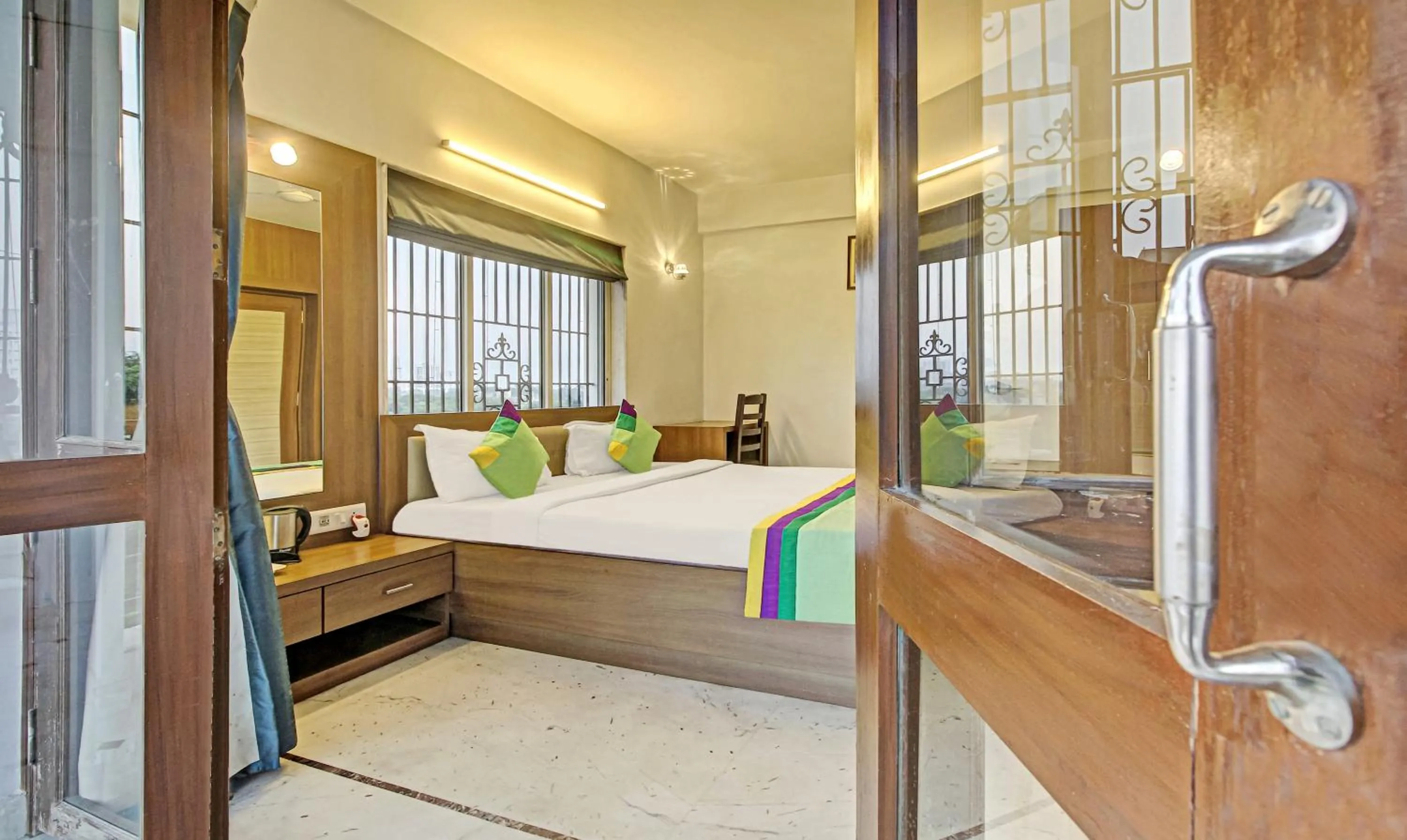 Bedroom, Bed in Treebo Sreemaa Newtown Near Biswa Bangla Gate