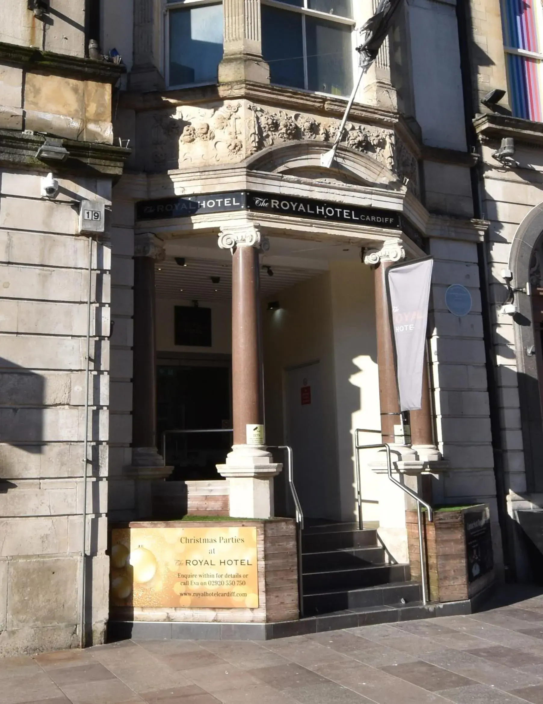 Facade/entrance in The Royal Hotel Cardiff Facade/entrance in The Royal Hotel Cardiff