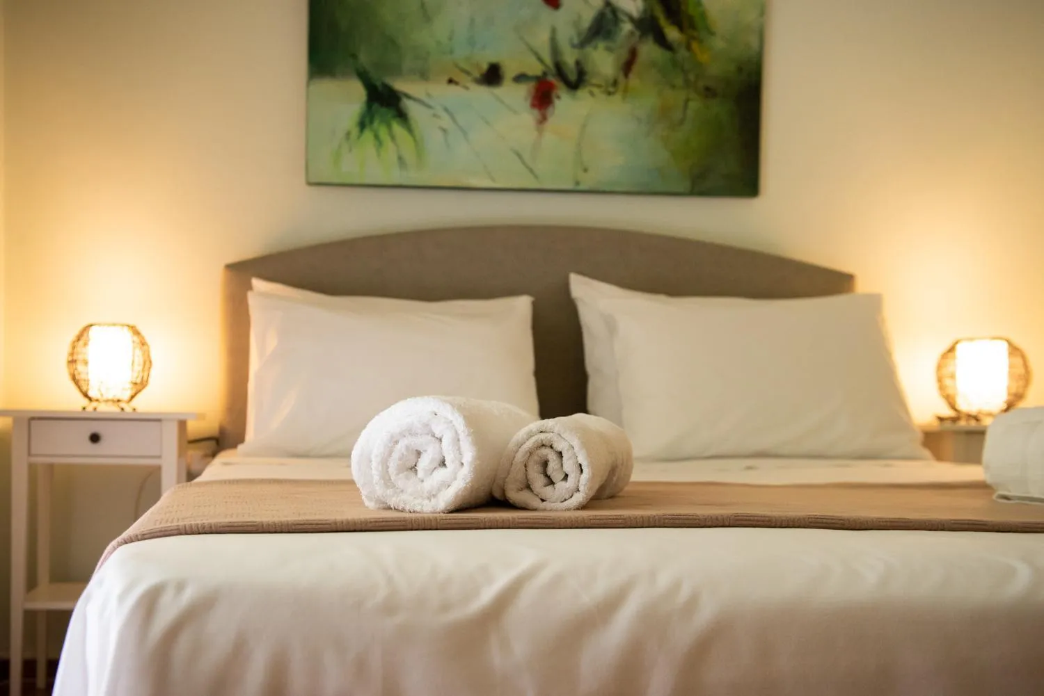 Bedroom, Bed in Blue Ark Athenian Nest