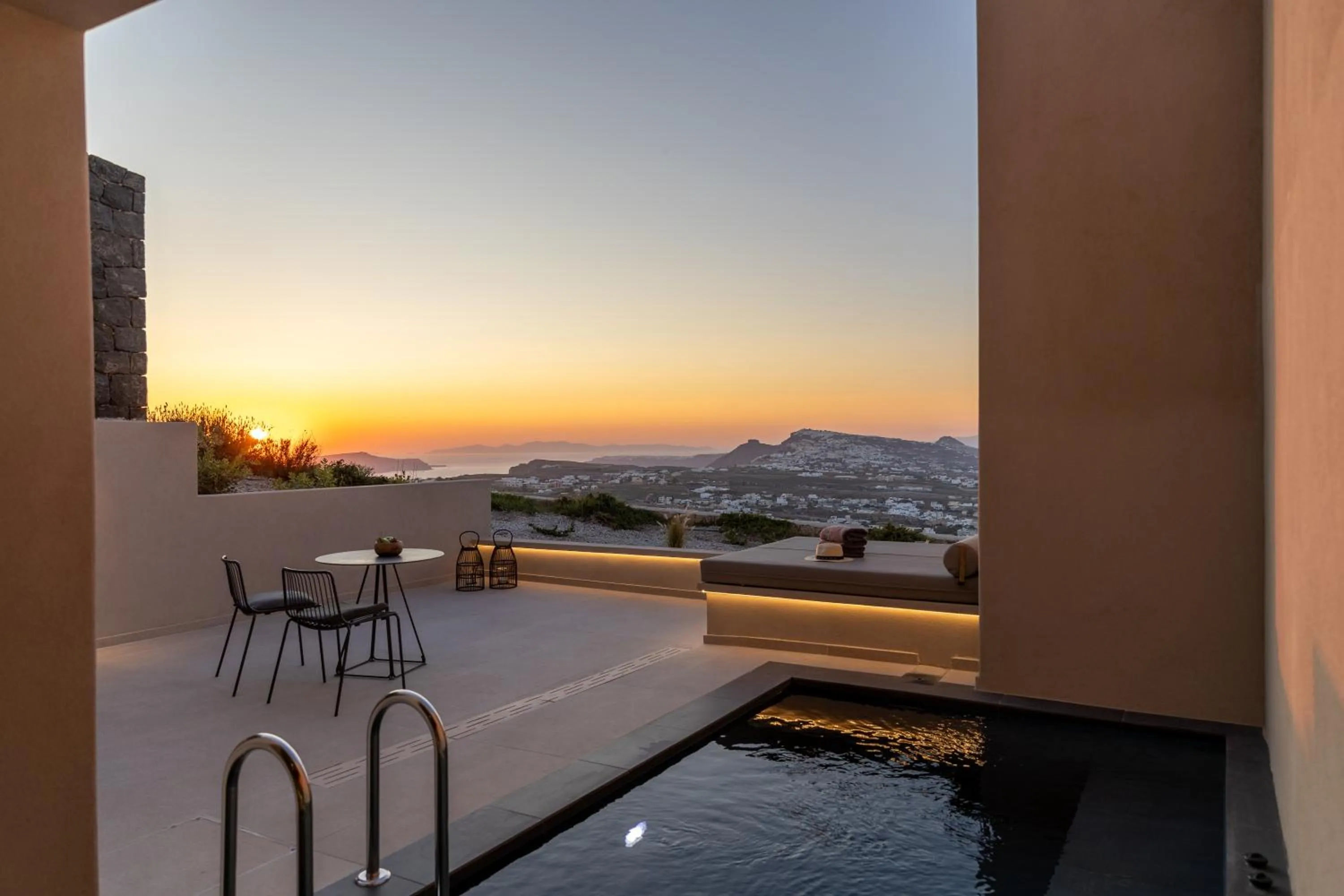 Bird's eye view in North Santorini - A Luxury Spa Hotel