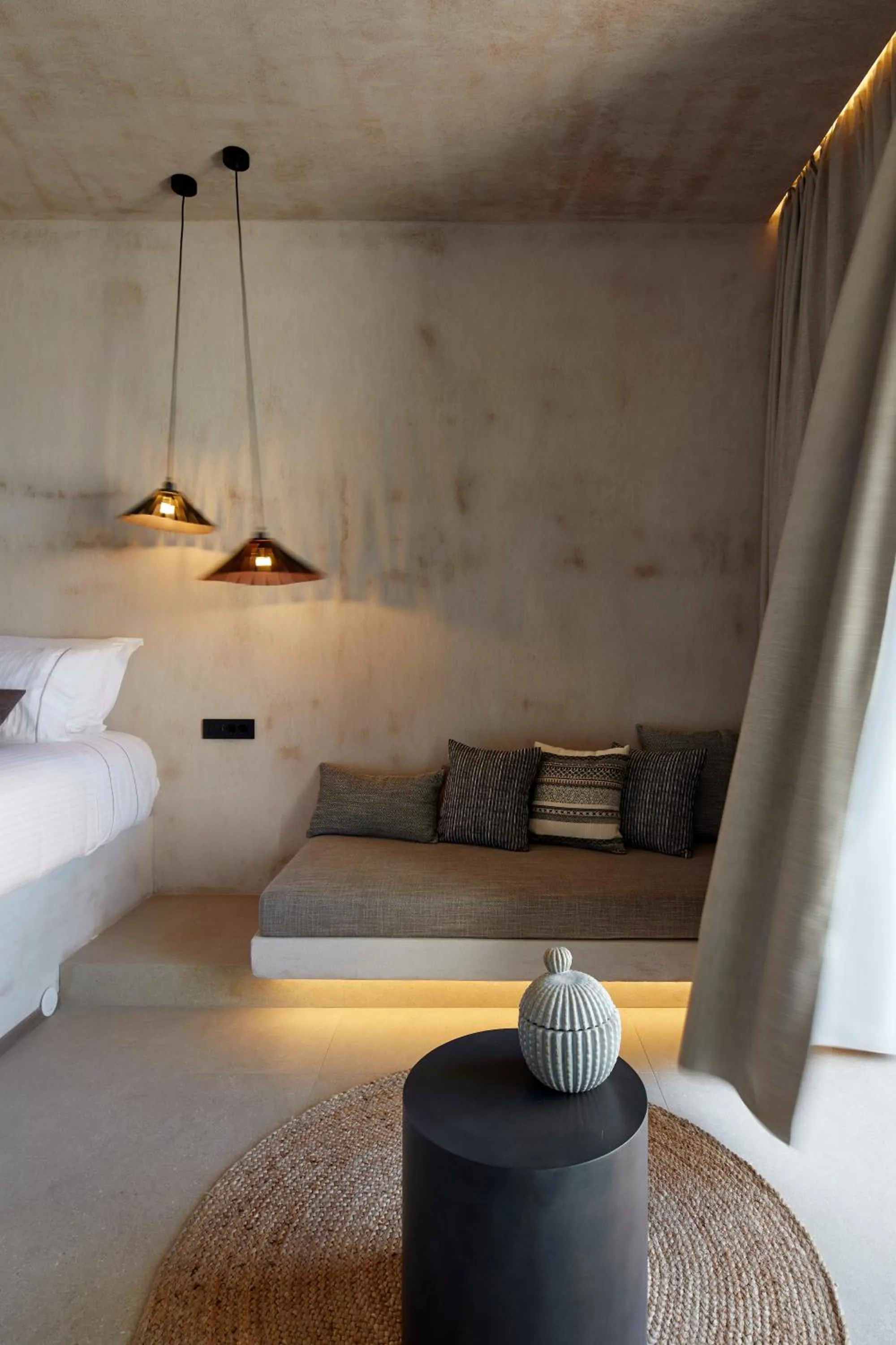 Bed in North Santorini - A Luxury Spa Hotel