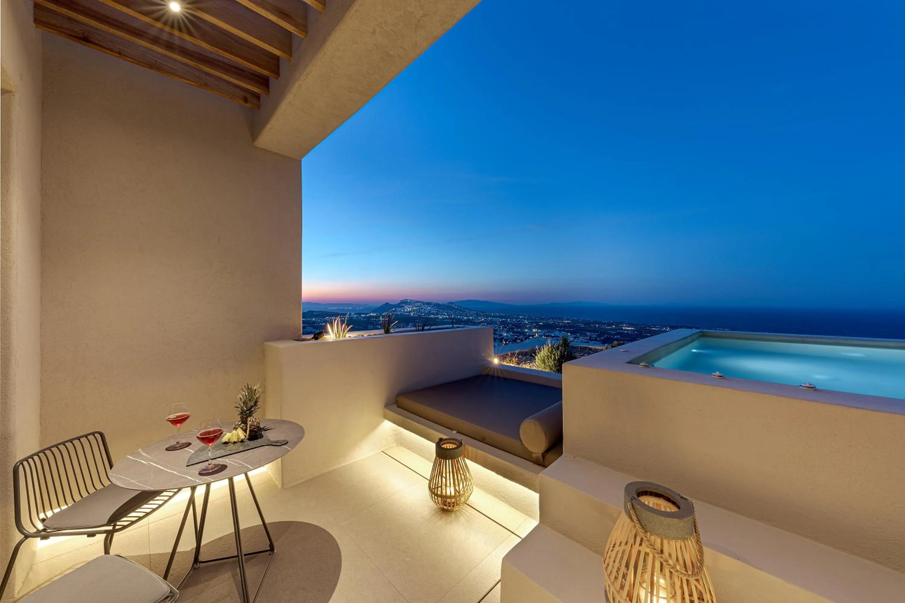 Bird's eye view in North Santorini - A Luxury Spa Hotel