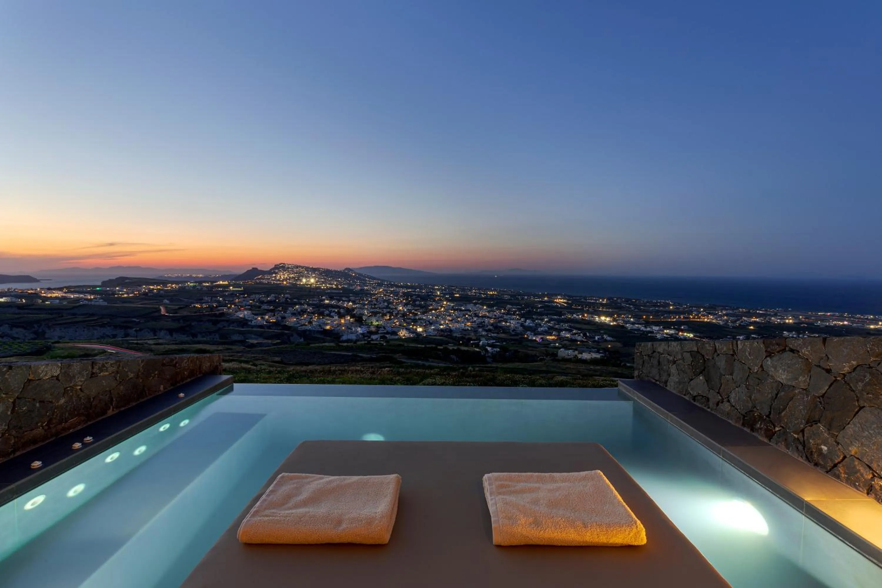 Bird's eye view in North Santorini - A Luxury Spa Hotel