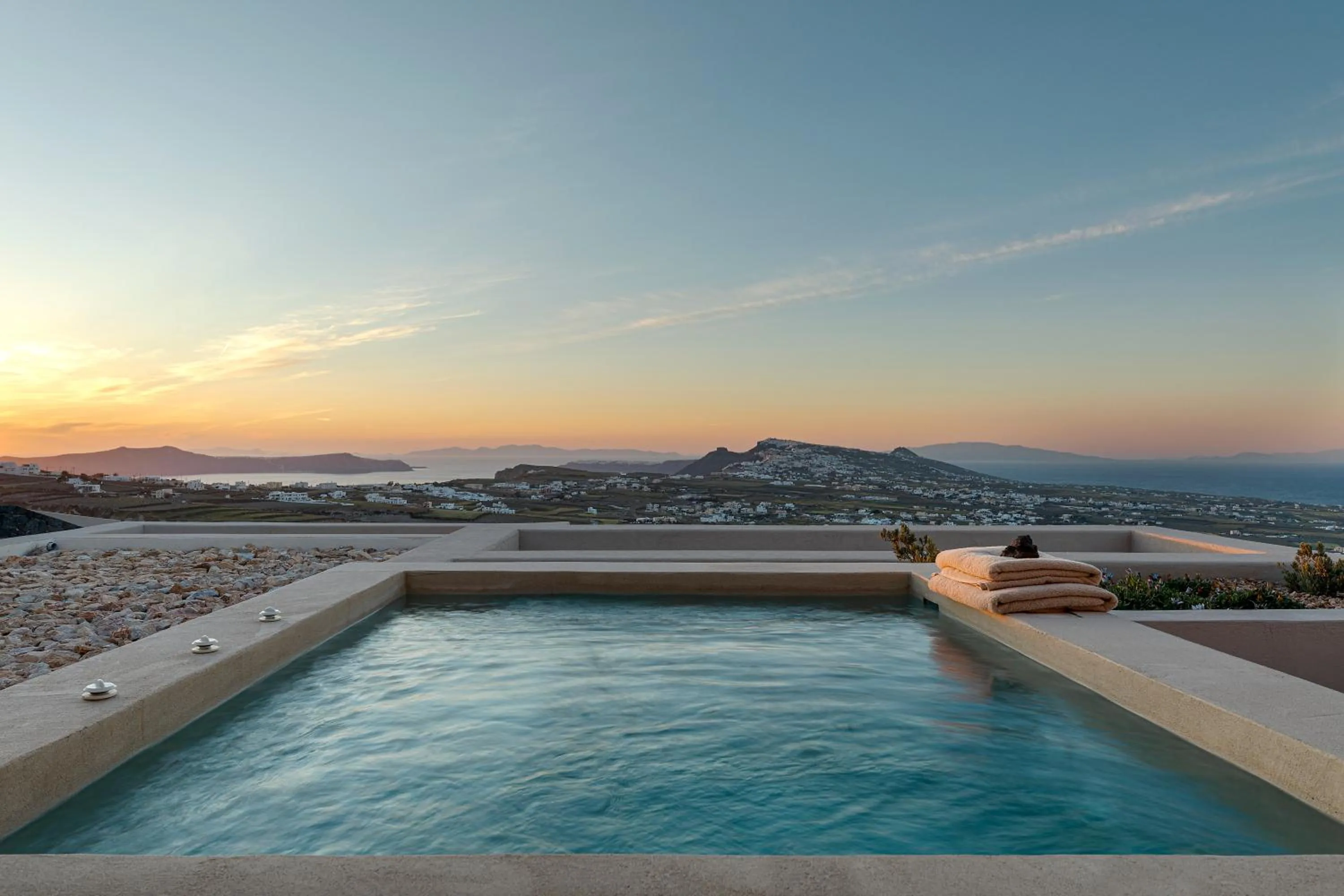 Bird's eye view in North Santorini - A Luxury Spa Hotel