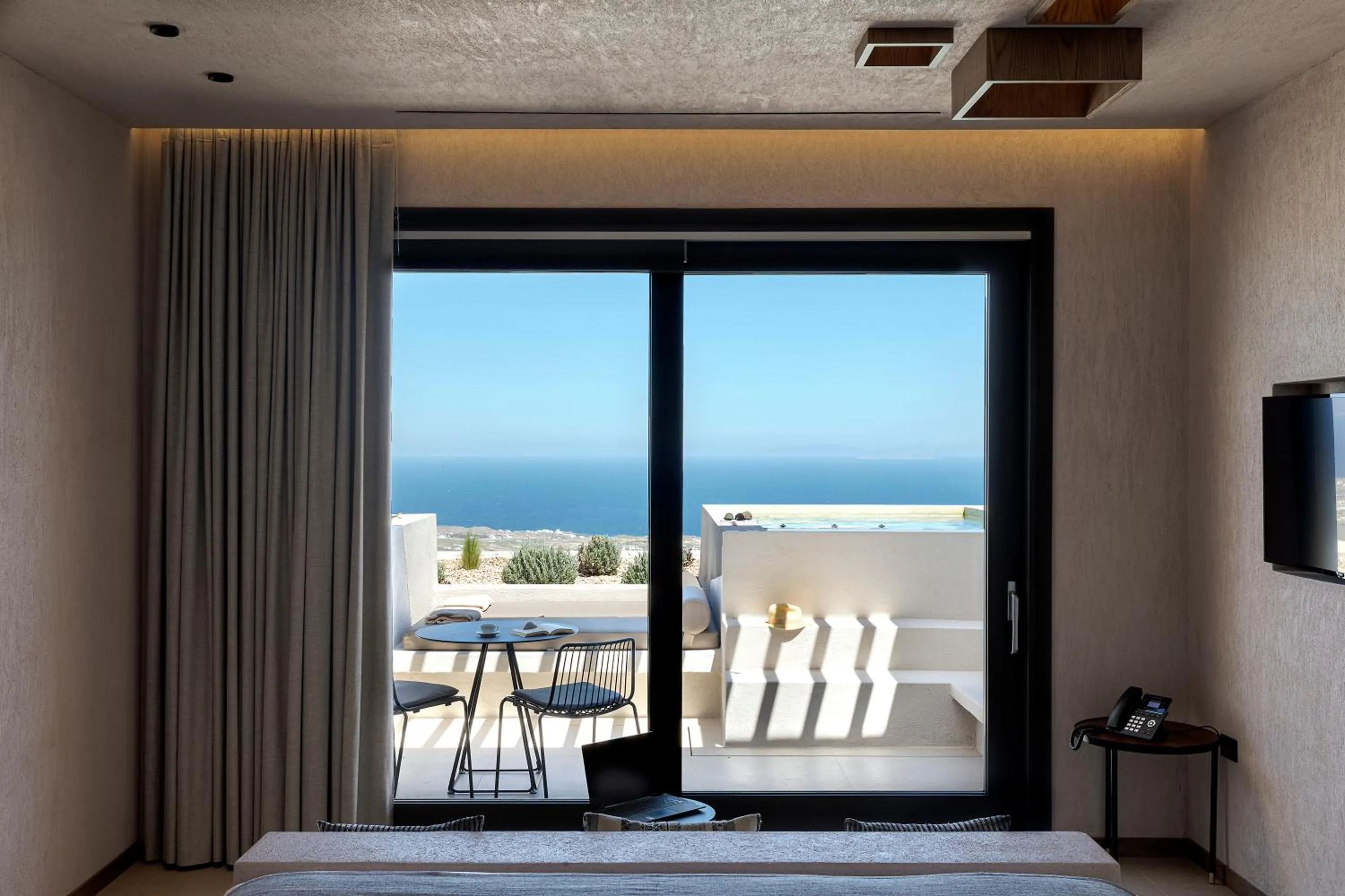 Bird's eye view in North Santorini - A Luxury Spa Hotel