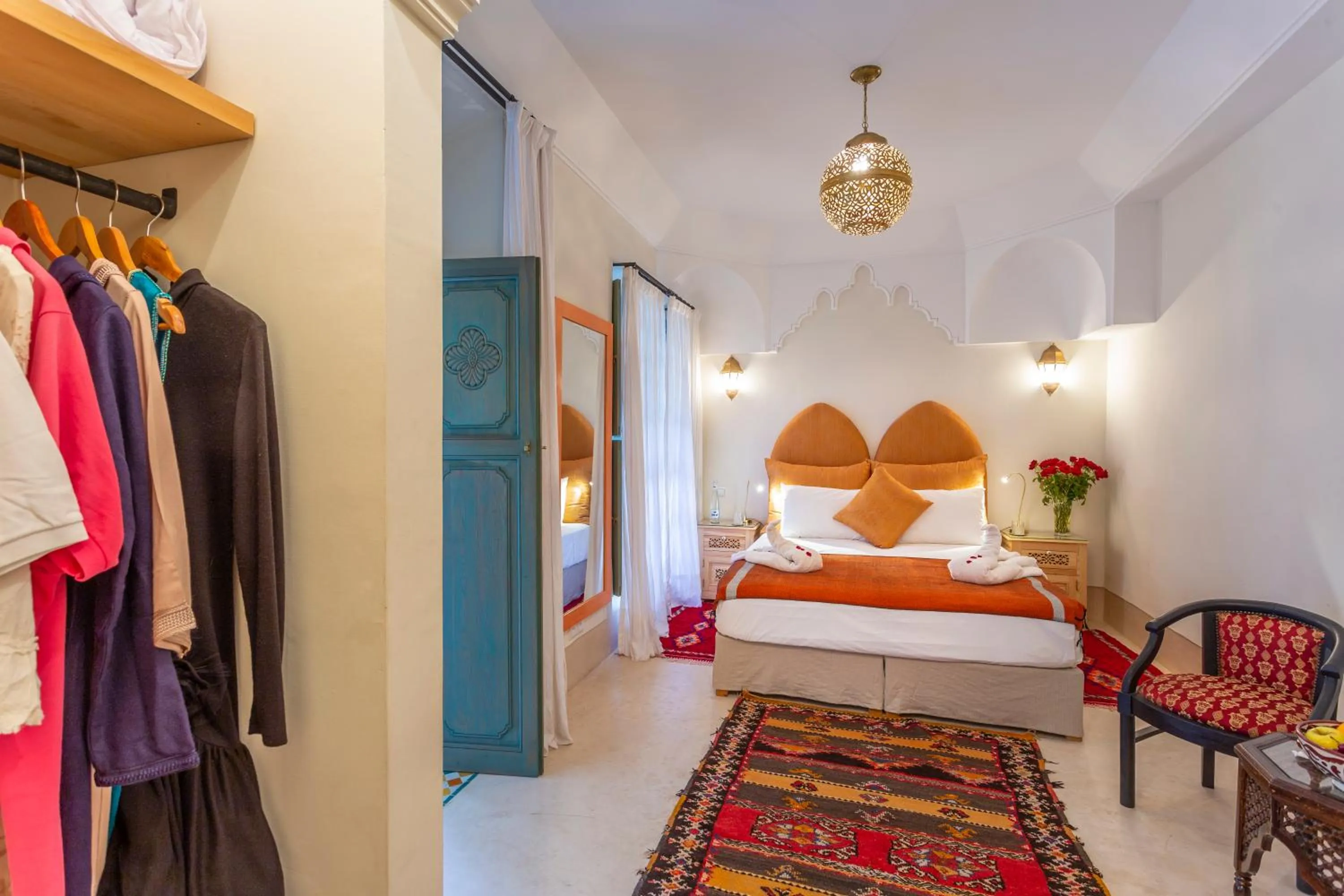Bed in Riad Azahar