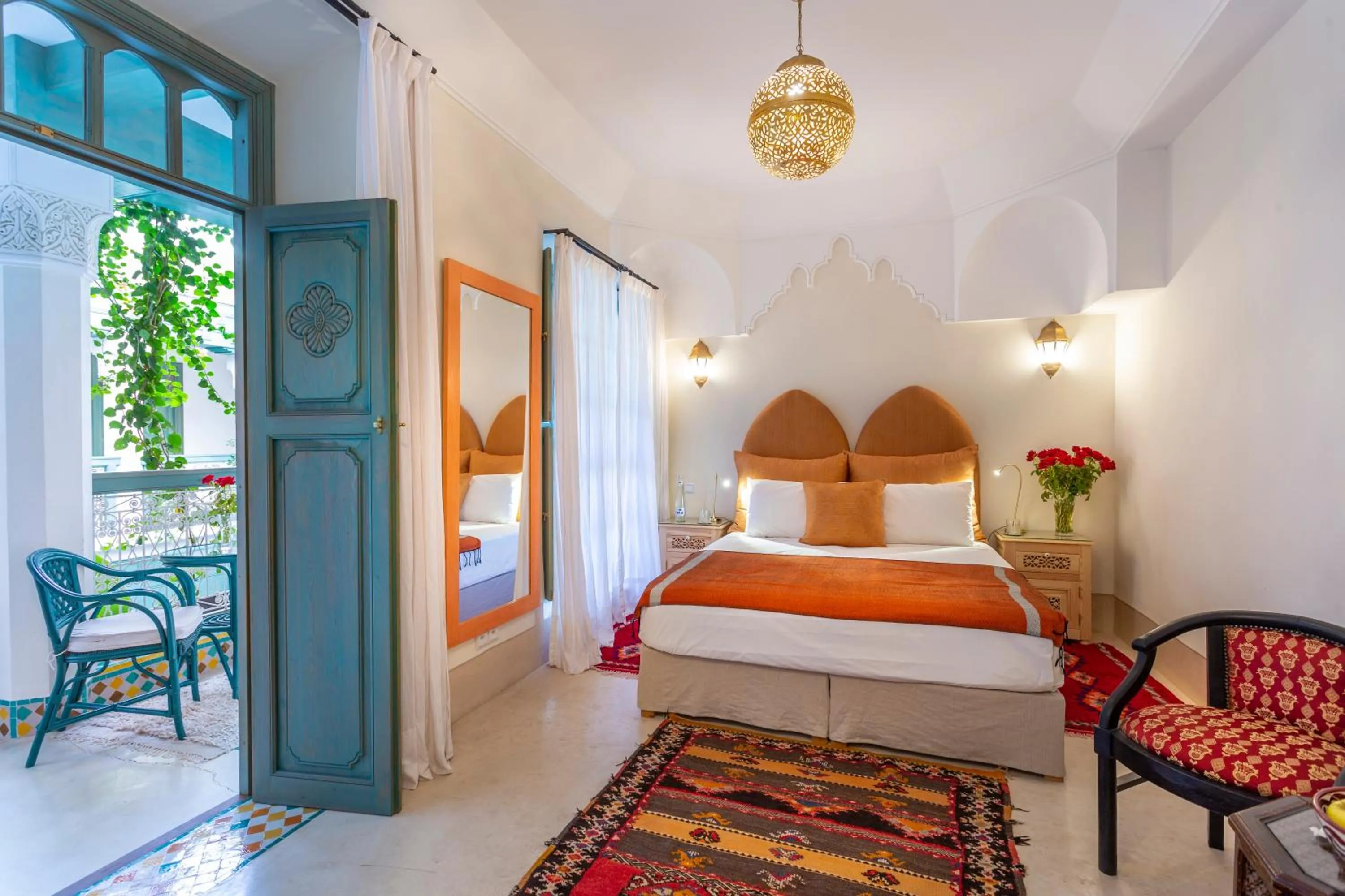 Bed in Riad Azahar