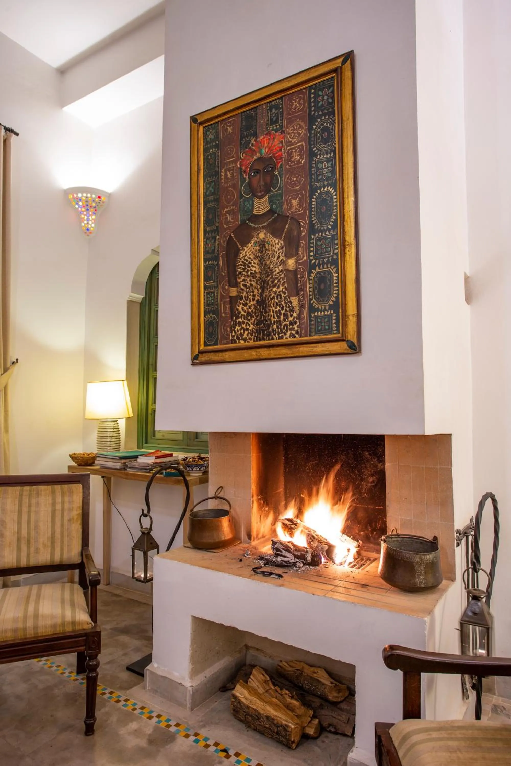 Communal lounge/ TV room in Riad Azahar