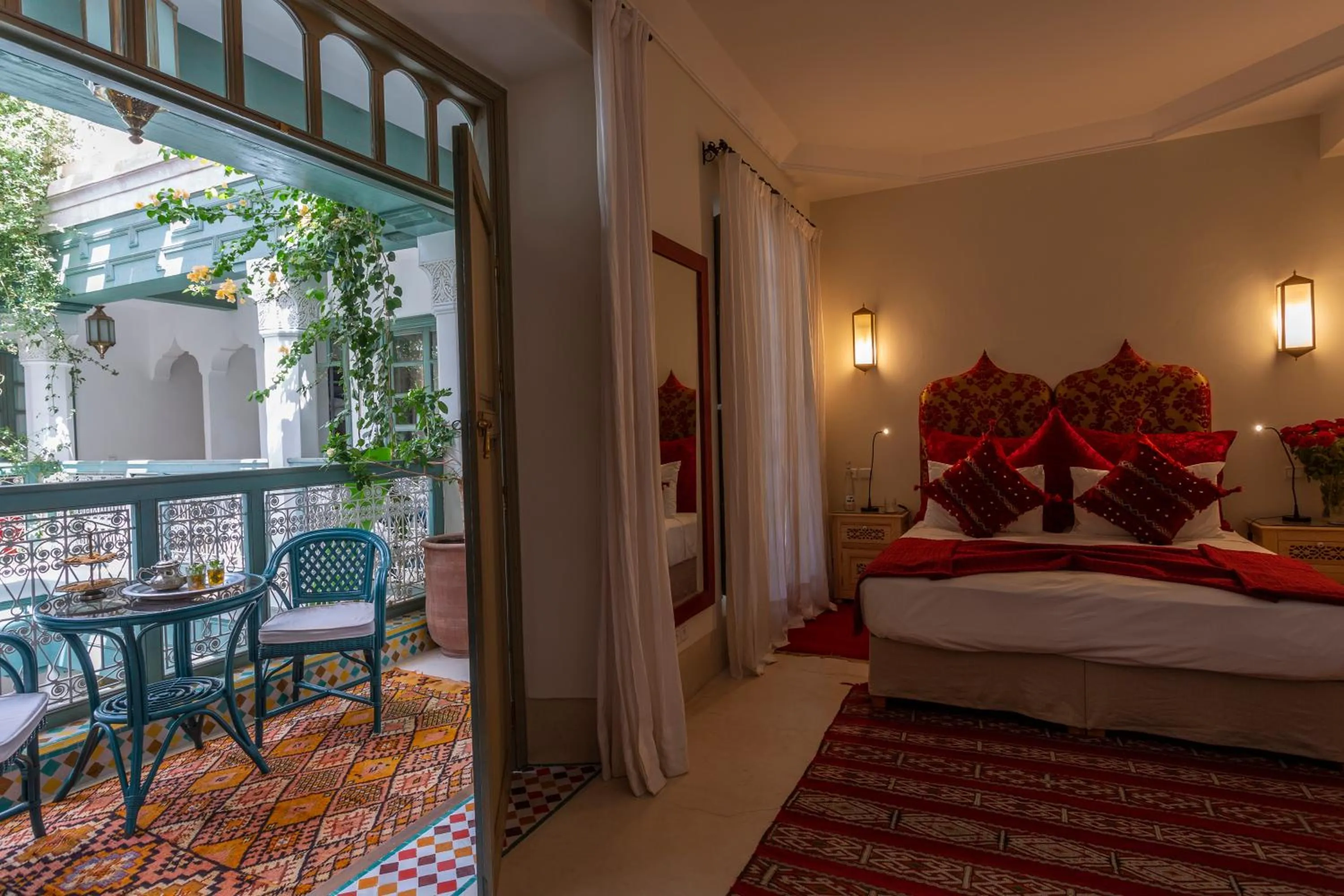 Bed in Riad Azahar