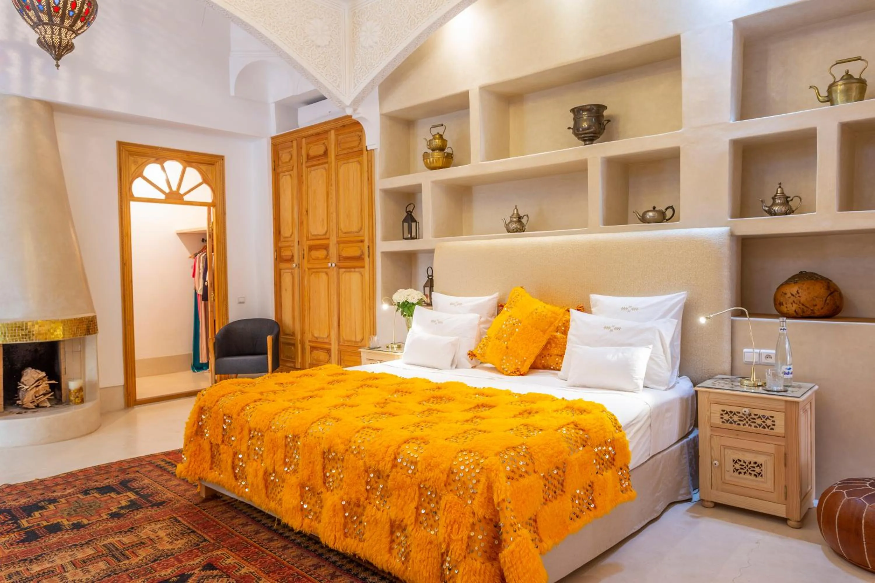 Bed in Riad Azahar