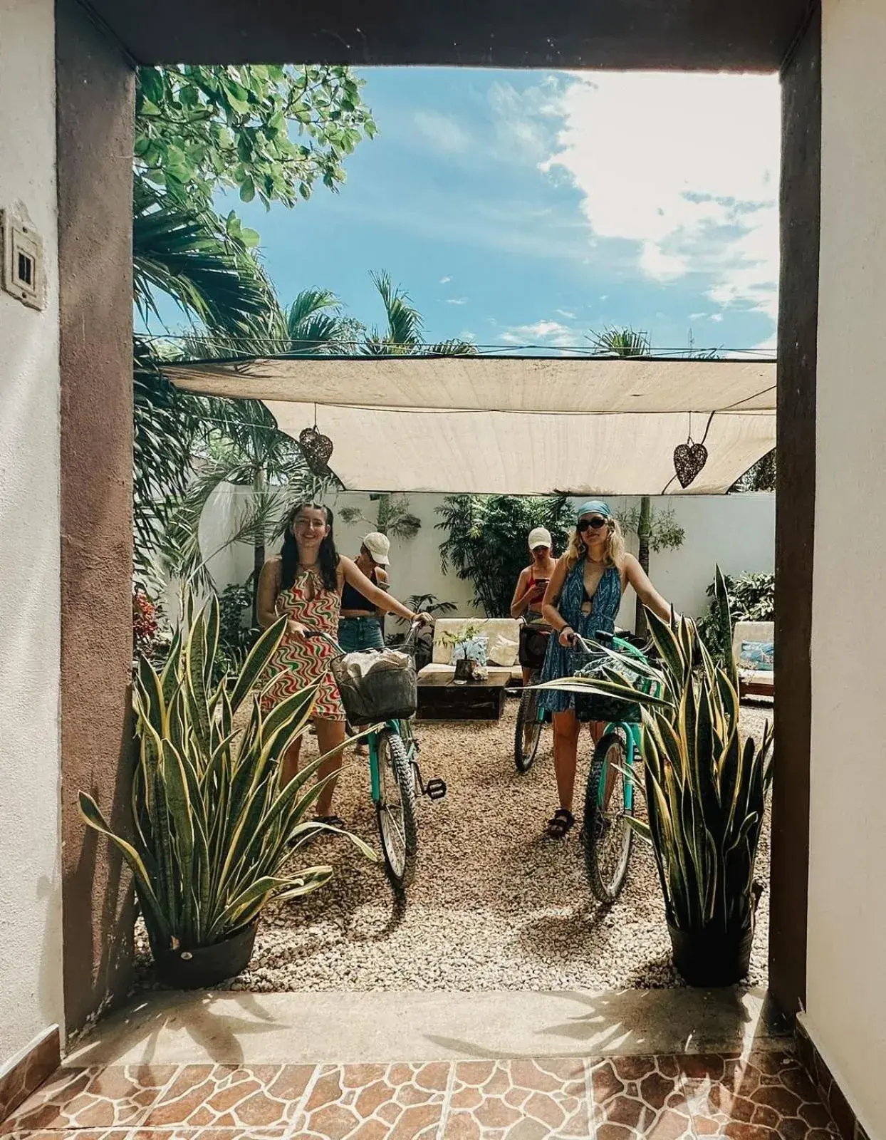group of guests in Hotel Nicte Ha Tulum