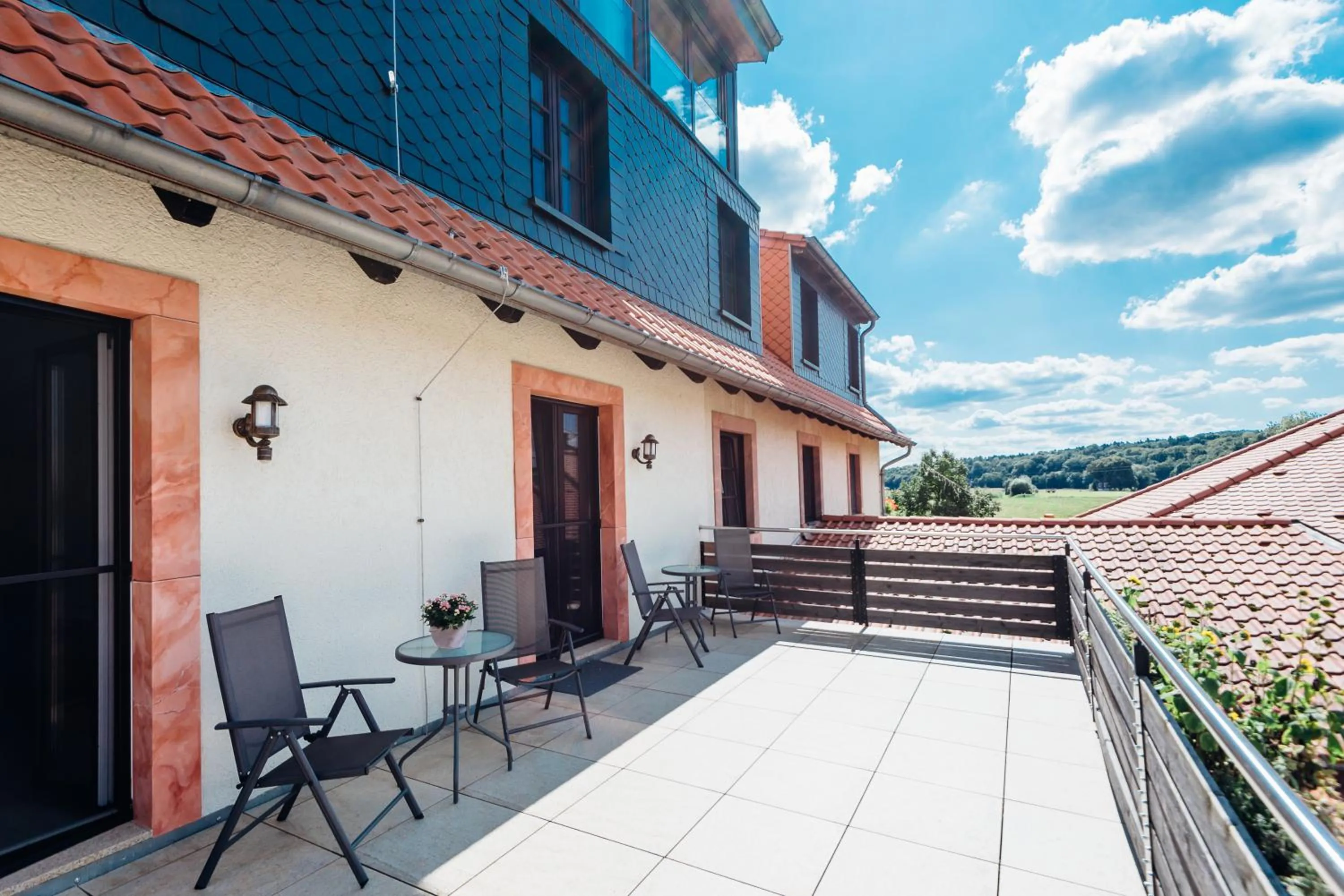 Balcony/Terrace in Erlebnishotel "Zur Schiffsmühle" GmbH
