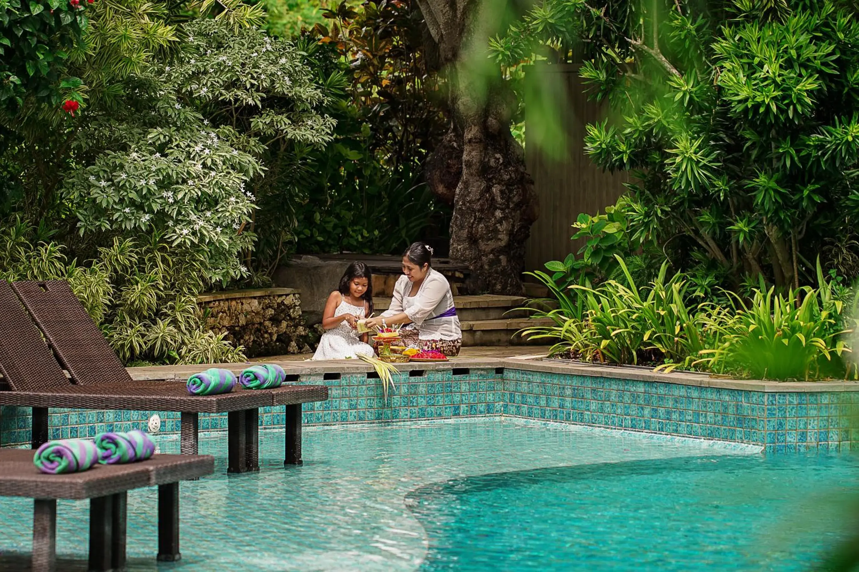 Pool view in Royal Tulip Springhill Resort Jimbaran Pool view in Royal Tulip Springhill Resort Jimbaran