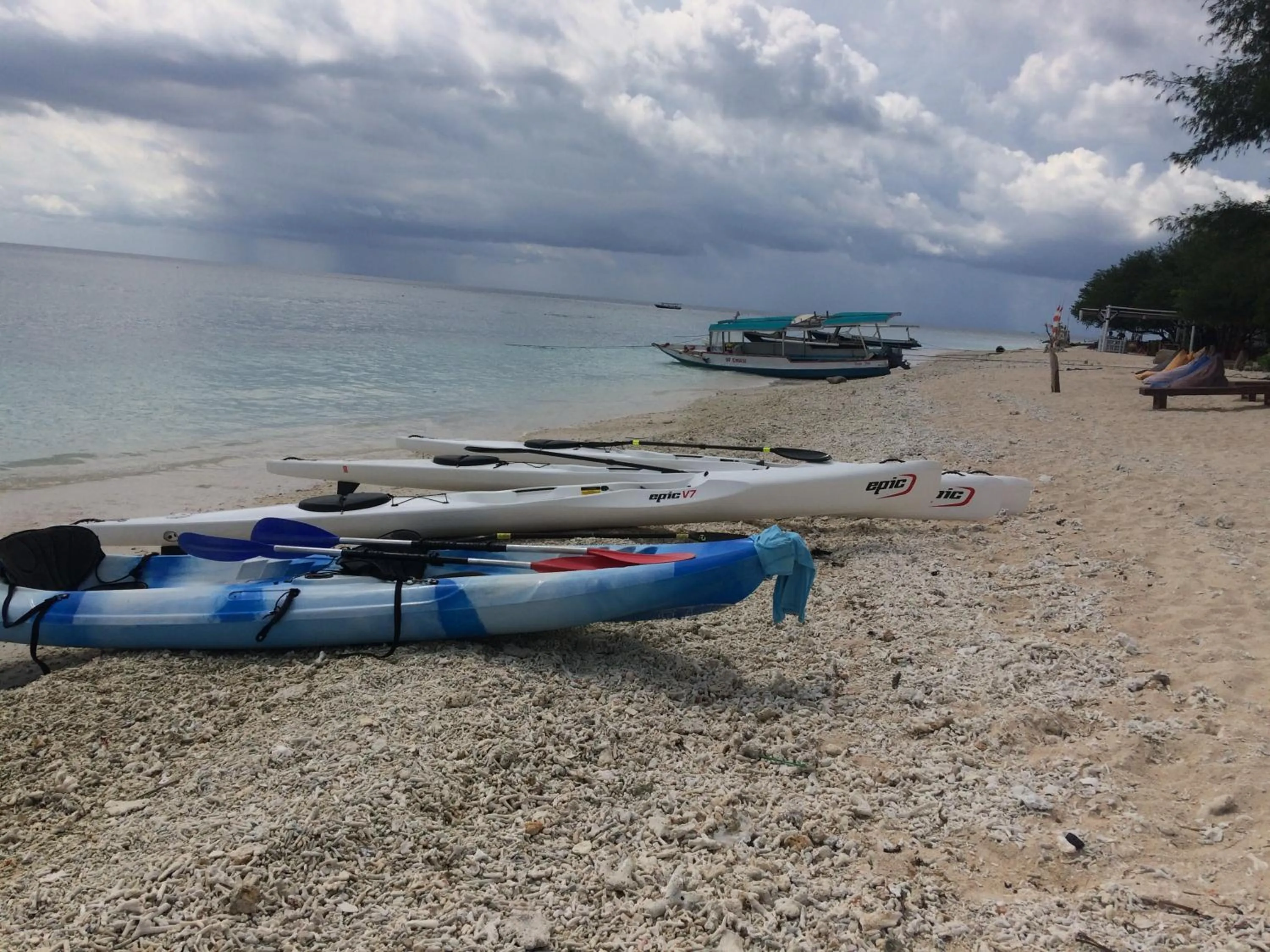 Canoeing in Gili Beach