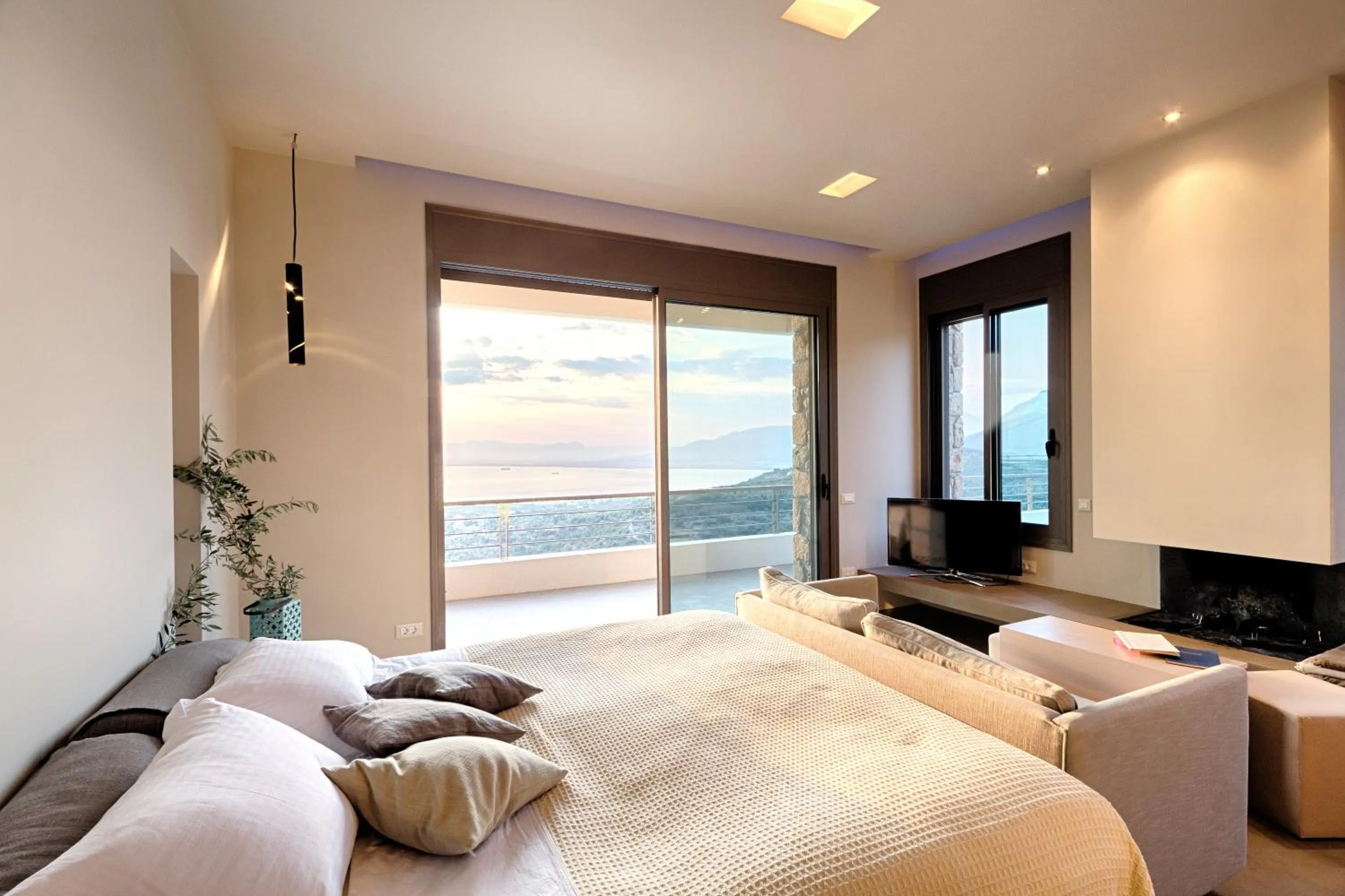 Living room in Euphoria Suites