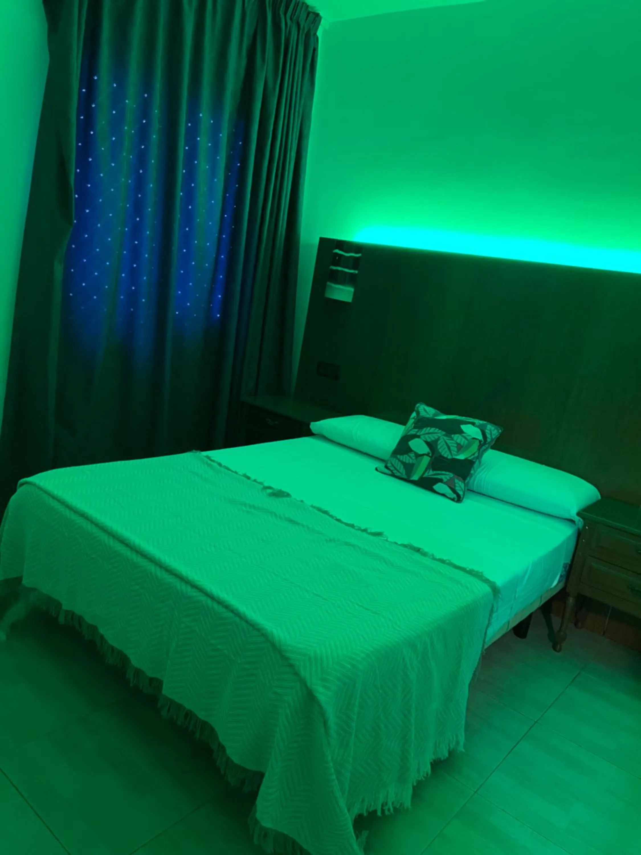 Bed in Hostal Can Salvado