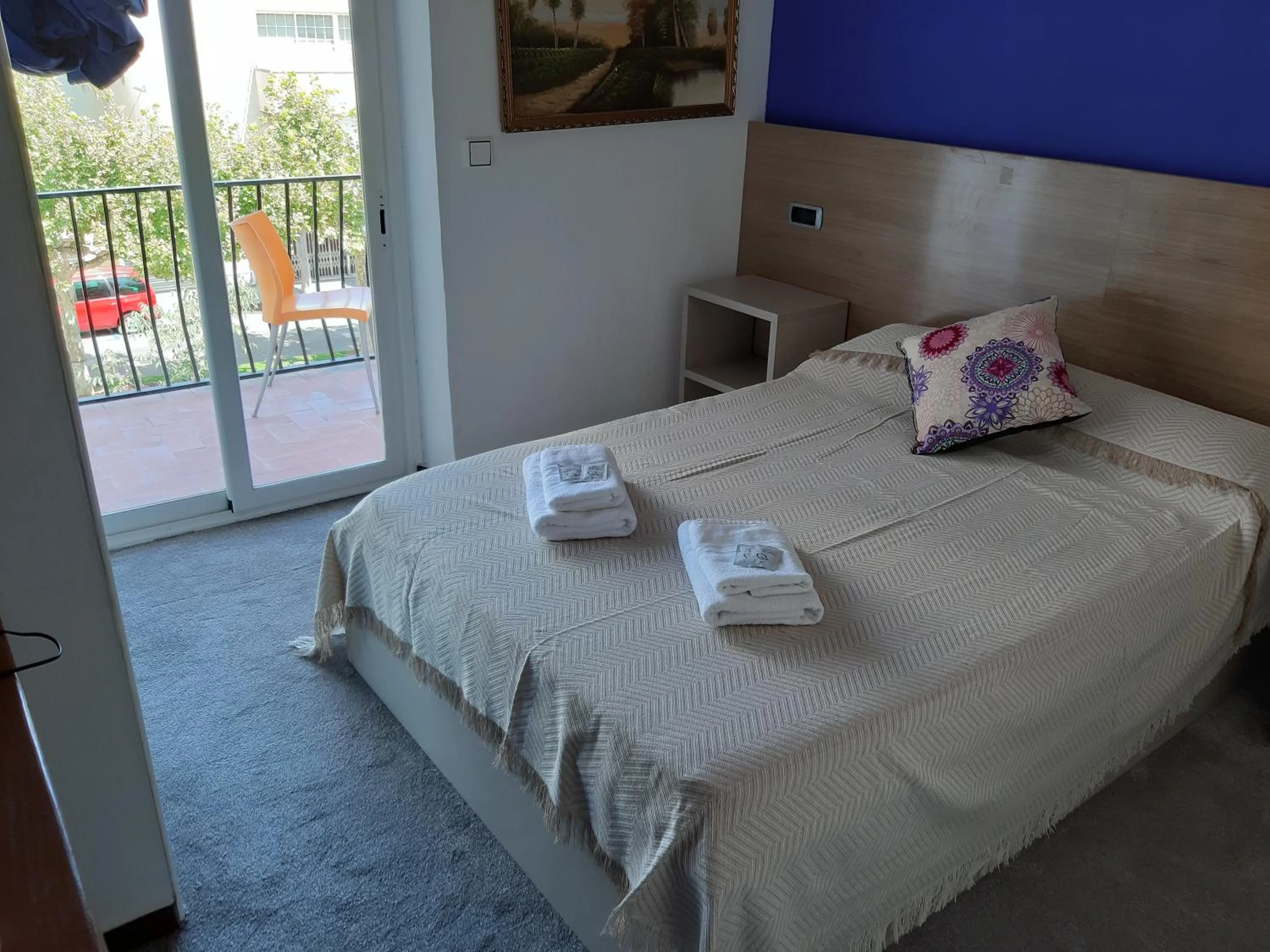 Bed in Hostal Can Salvado