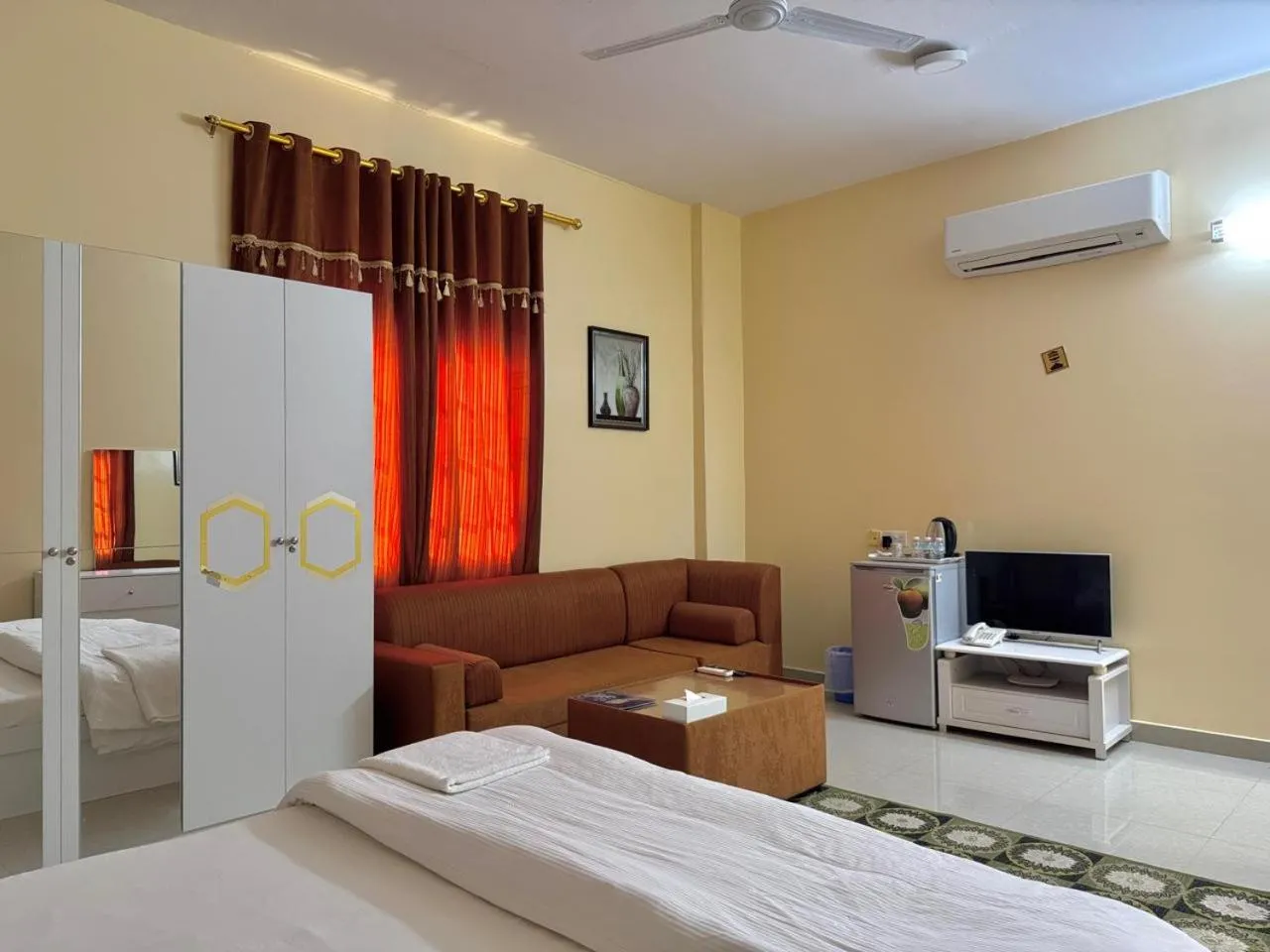 Bed in Luluat Al Afia Hotel Apartments