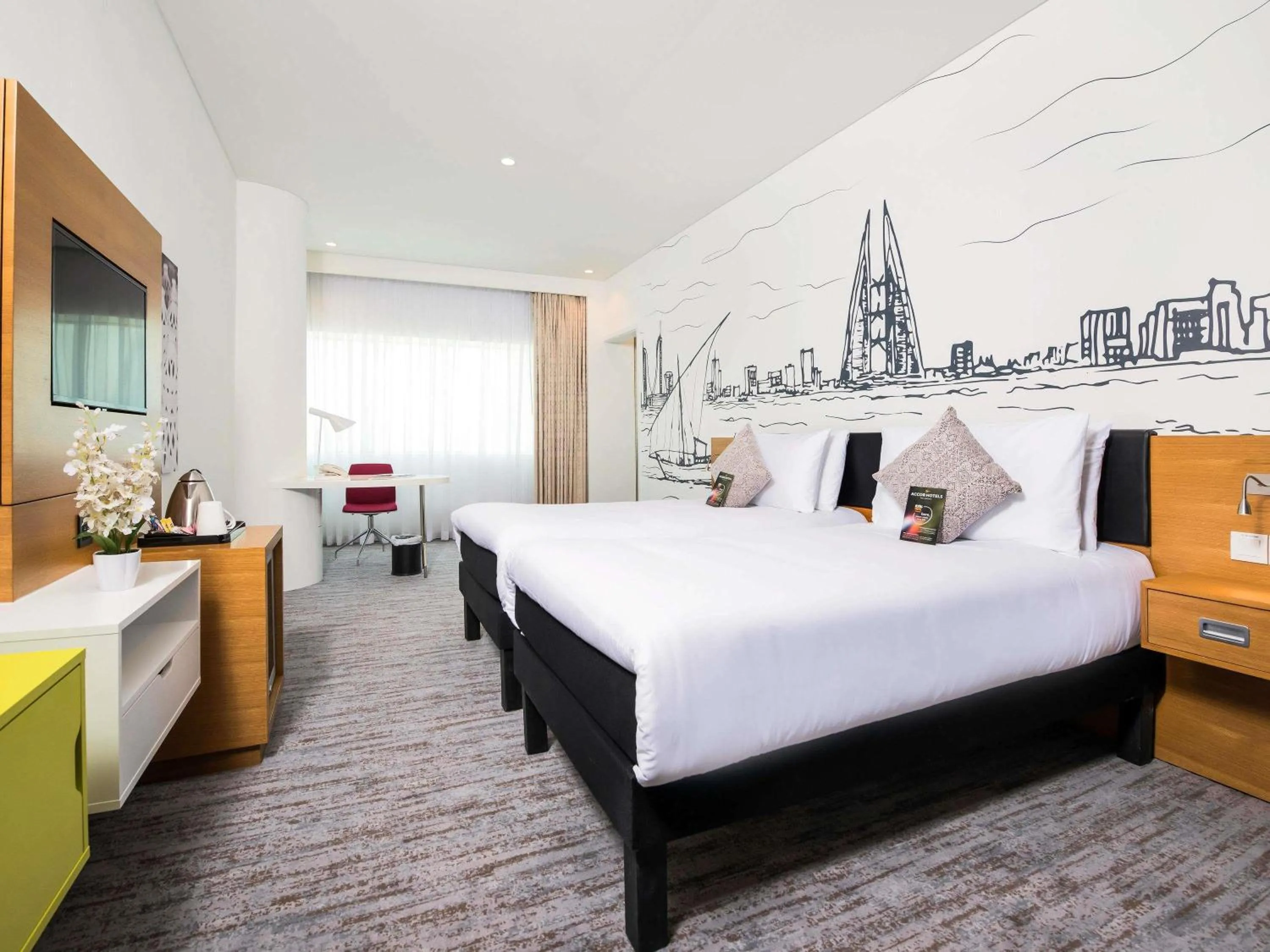 Bedroom, Bed in ibis Styles Manama Diplomatic Area