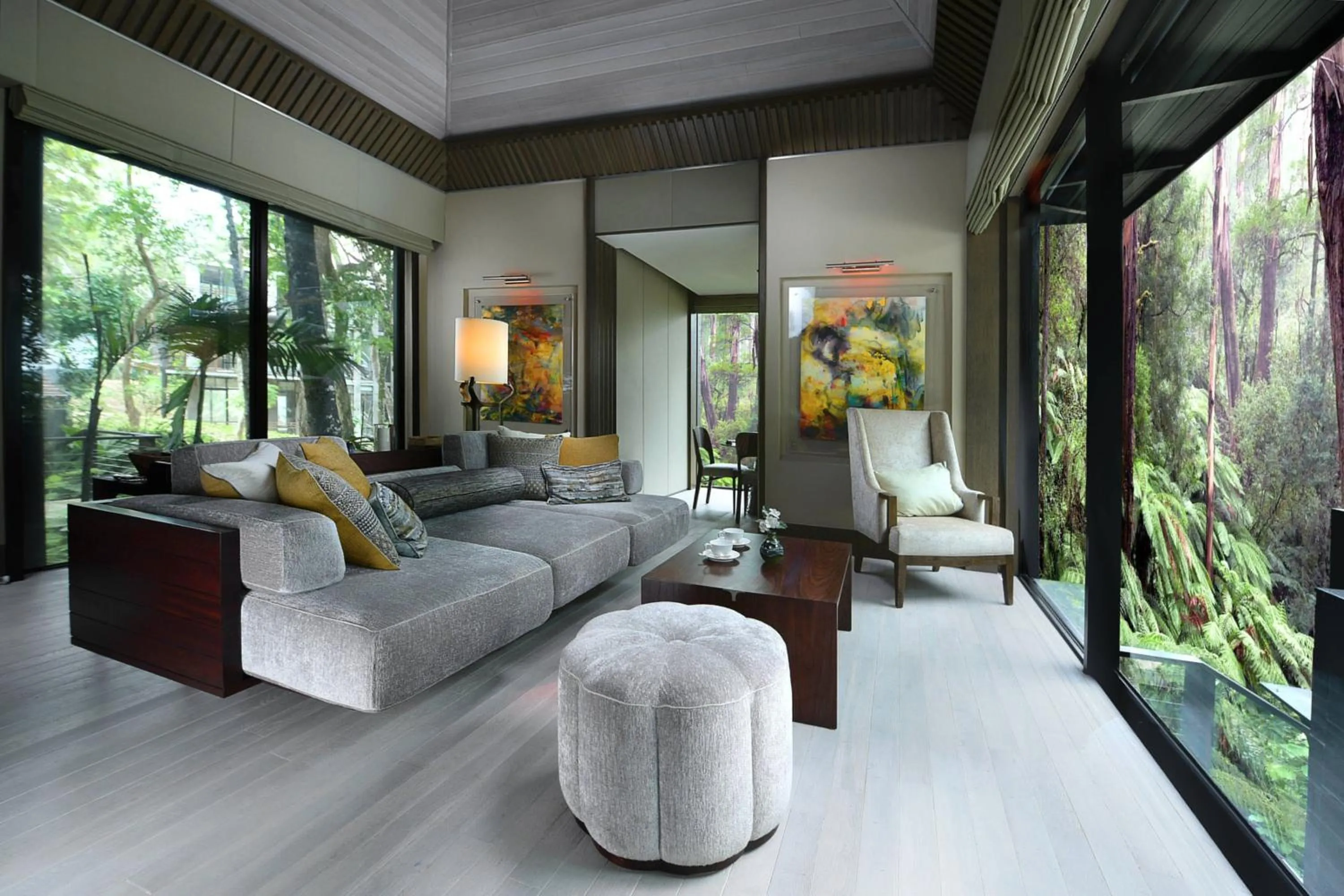 Living room, Bed in The Ritz-Carlton, Langkawi