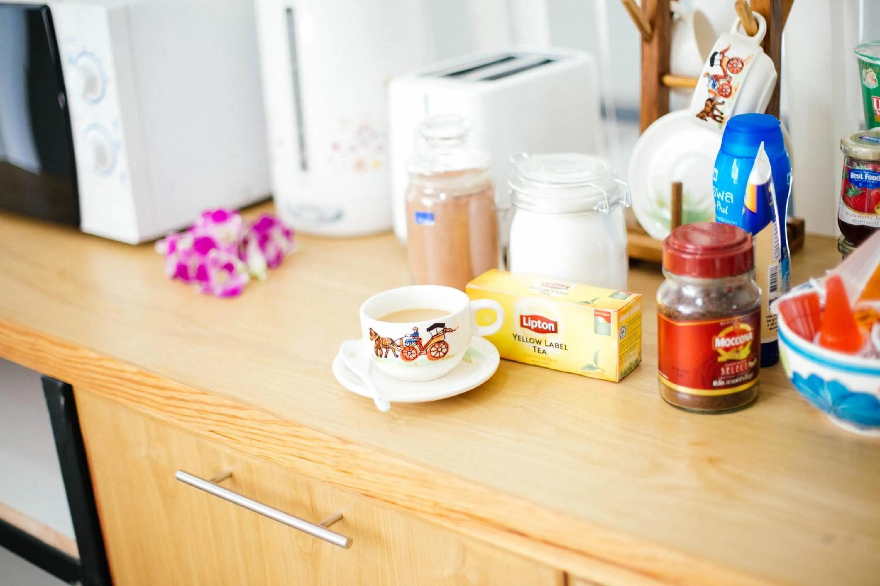 Non alcoholic drinks in Full stop. Hostel Chiang Mai