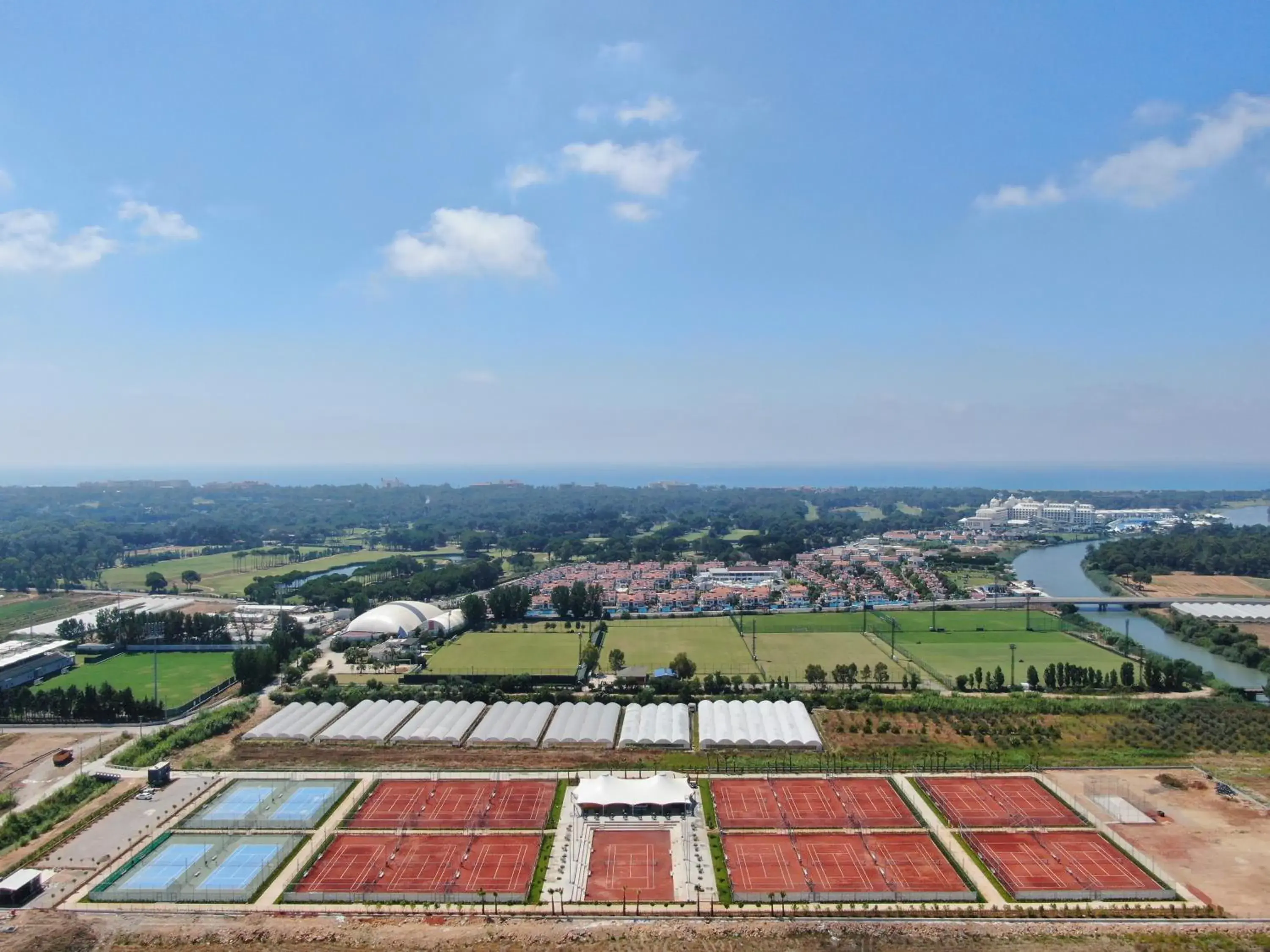 Tennis court, Bird's-eye View in Club Mega Saray