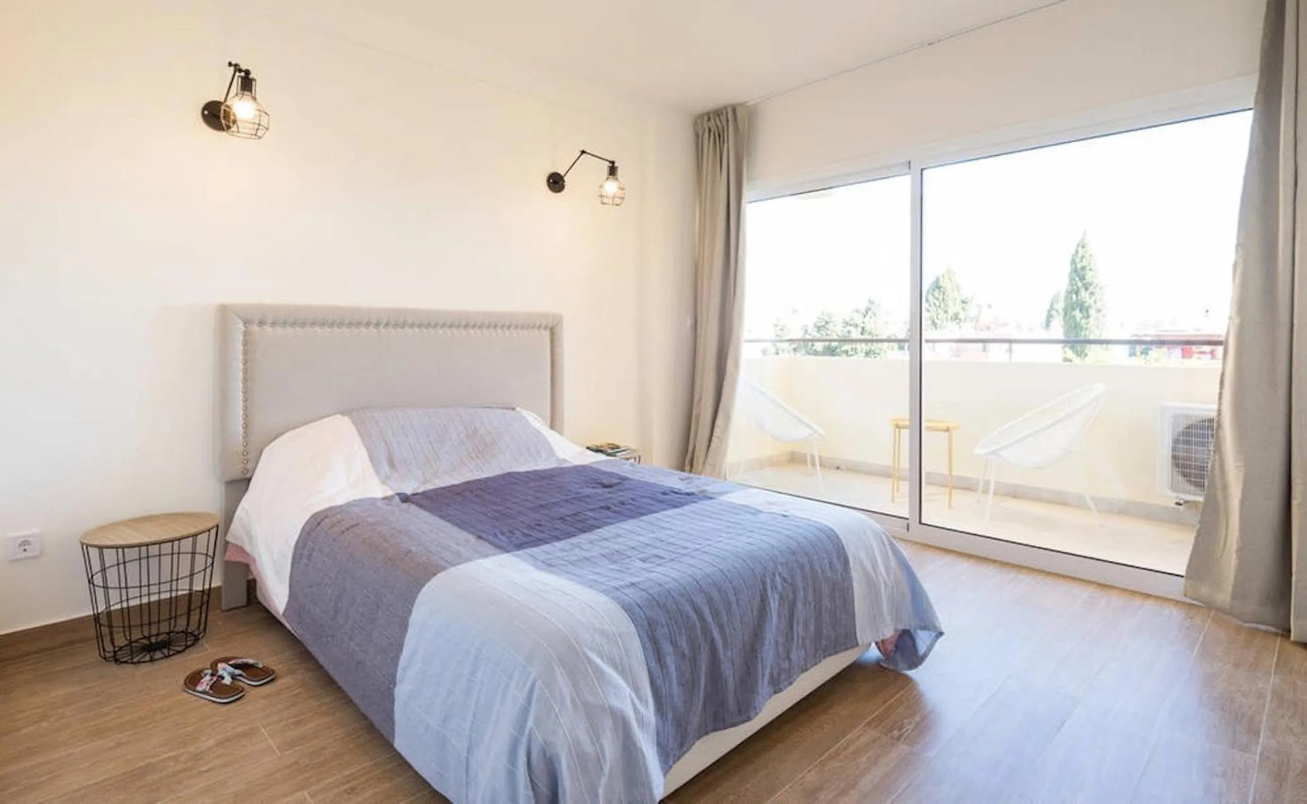 Balcony/Terrace, Bed in Apartment Club Playa Flores