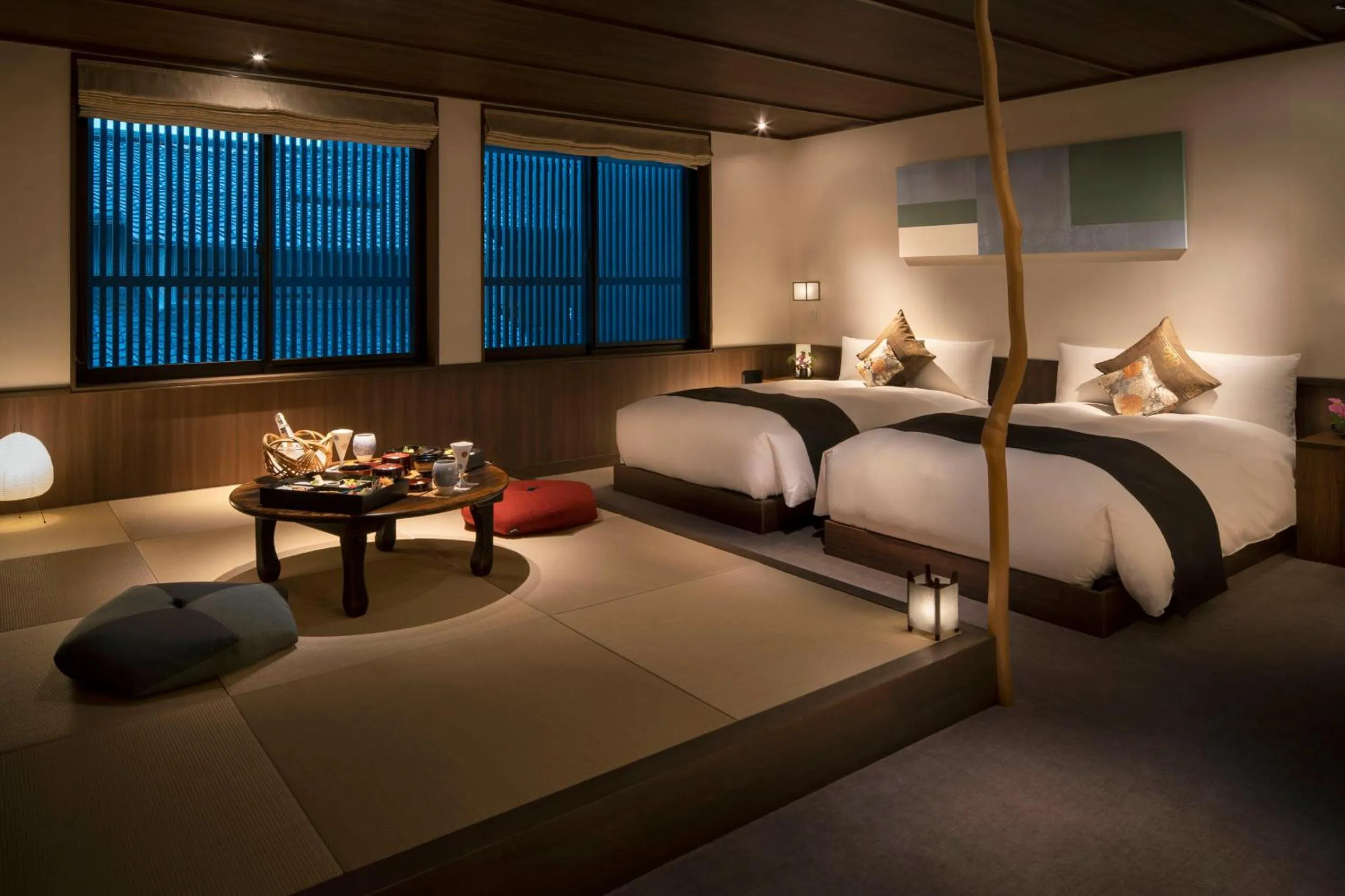 Photo of the whole room, Bed in THE JUNEI HOTEL Kyoto Imperial Palace West