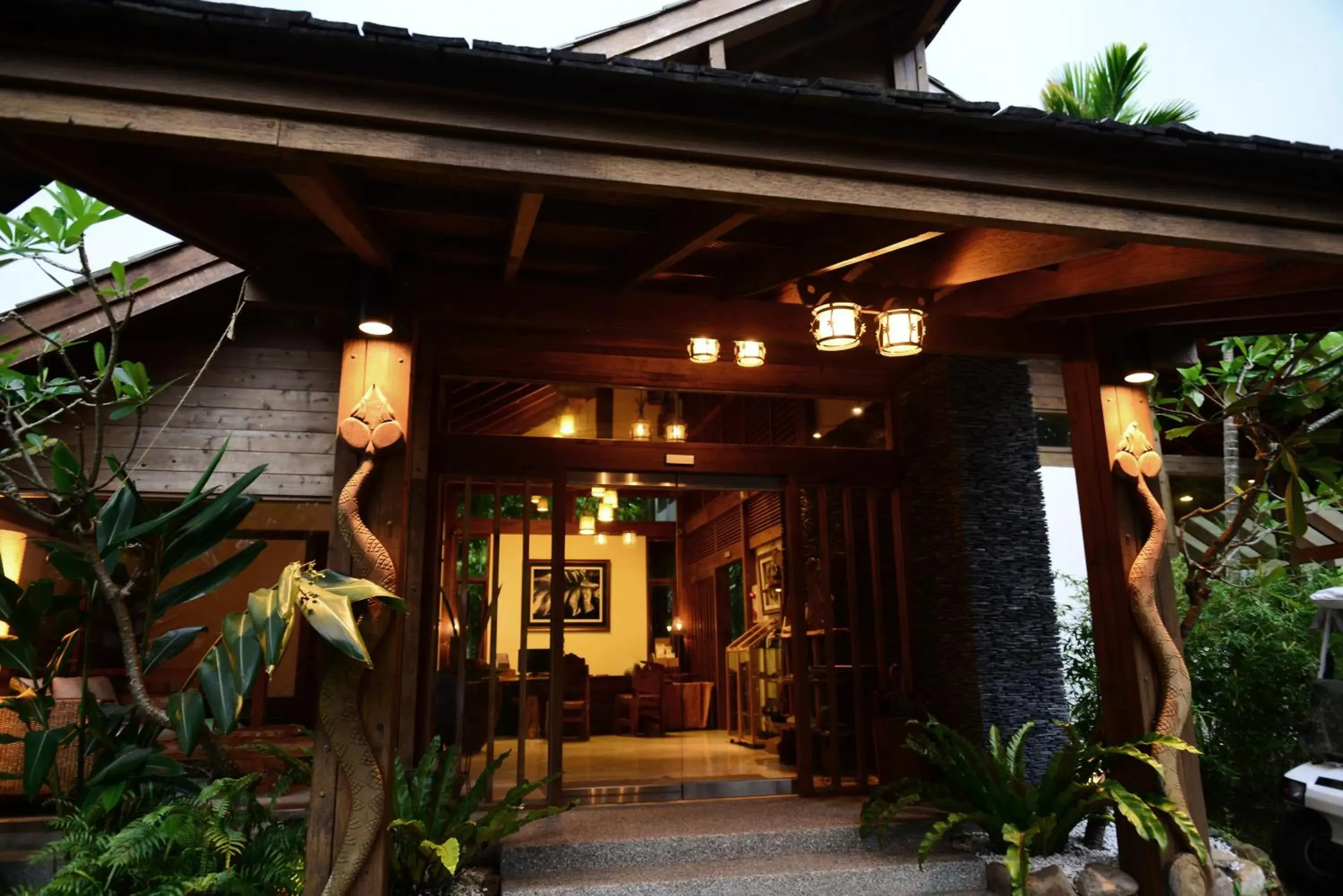 Facade/entrance in Mudanwan Villa Facade/entrance in Mudanwan Villa