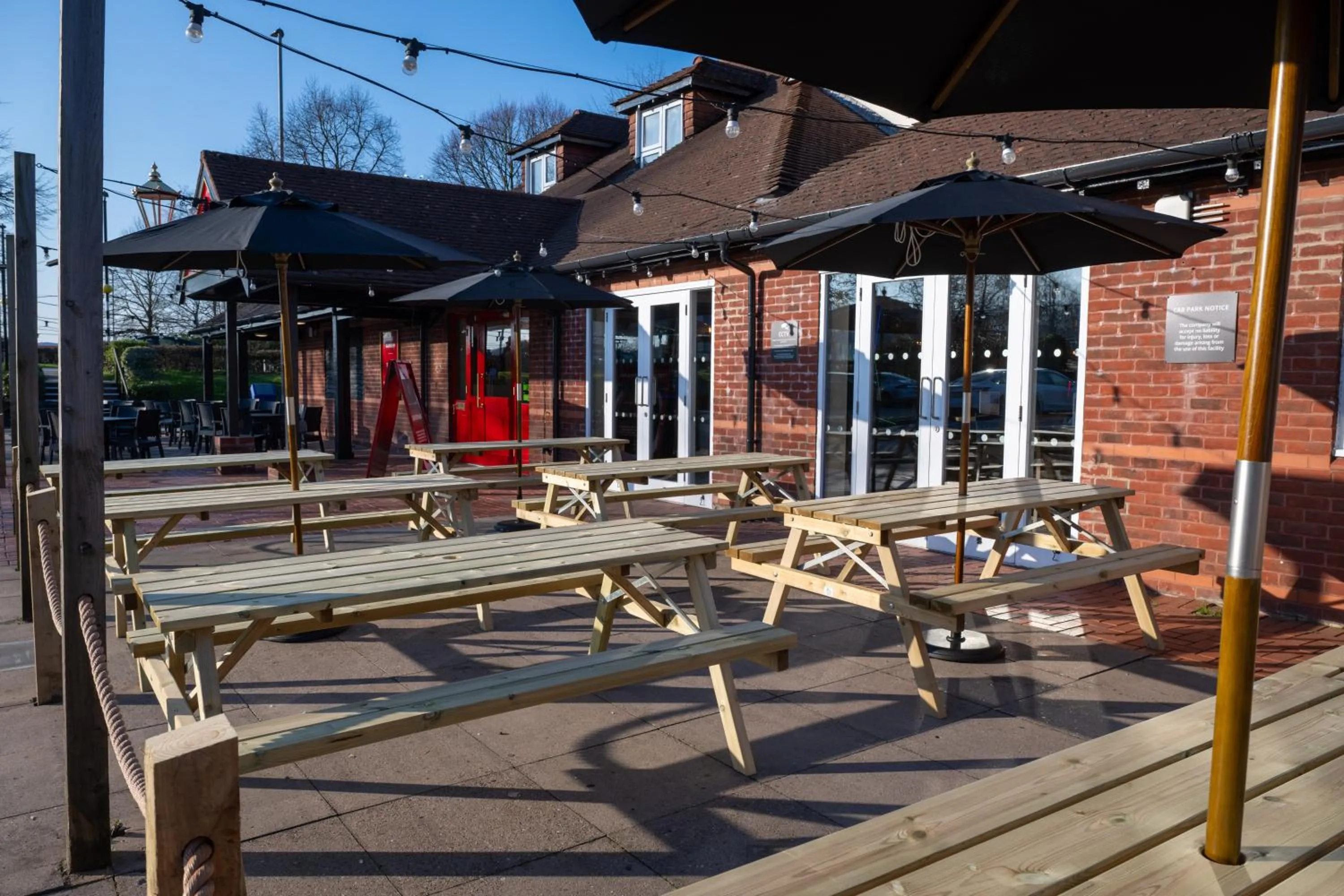 Patio in Weathervane Hotel by Greene King Inns