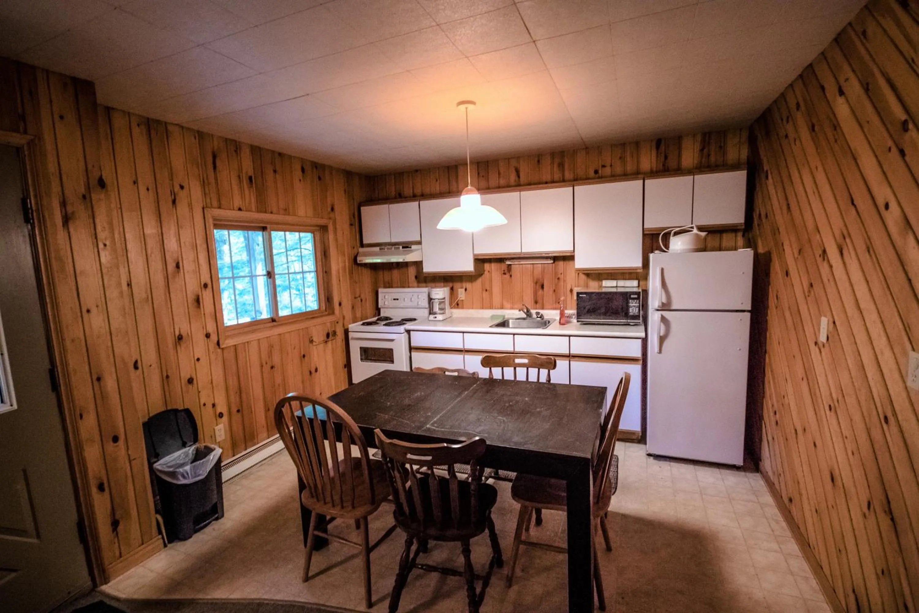 Kitchen or kitchenette in High Falls Bay Cottages, Camping & Waterpark